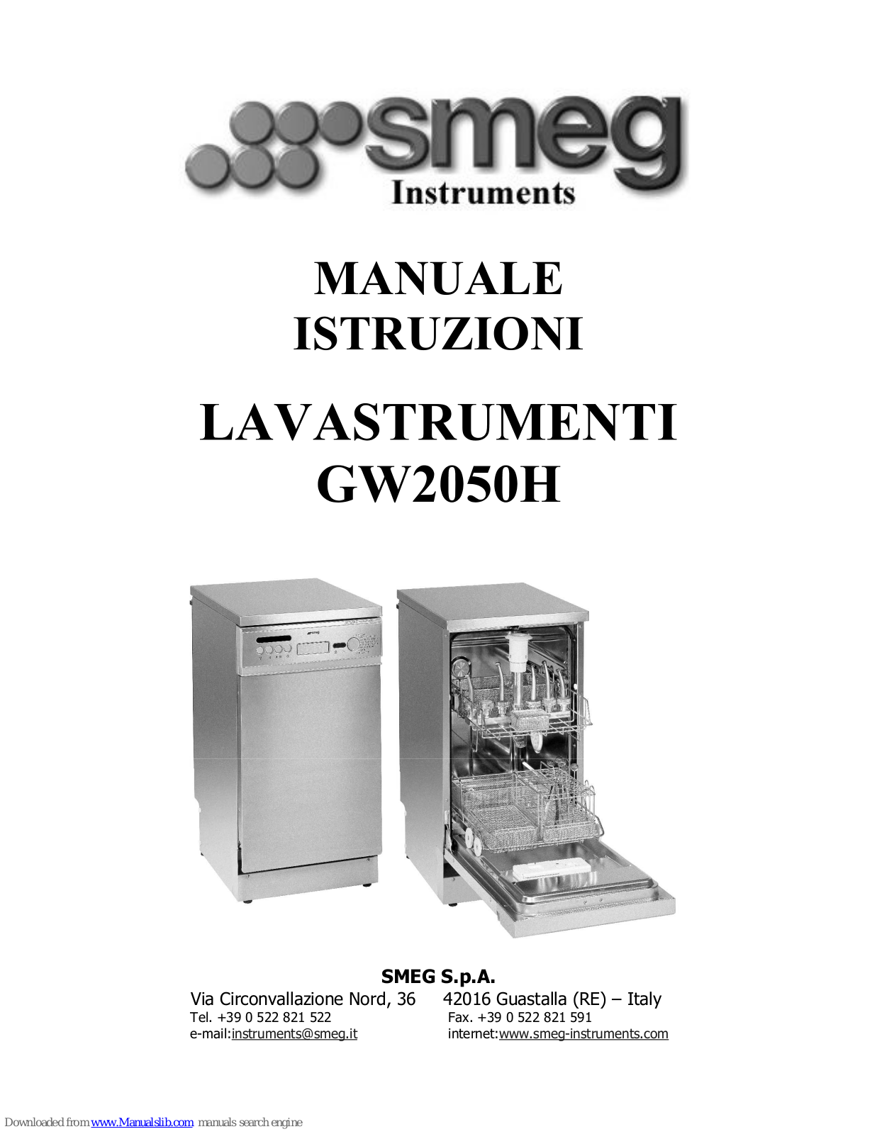 Smeg Instruments Washer GW2050H Manuale Istruzioni