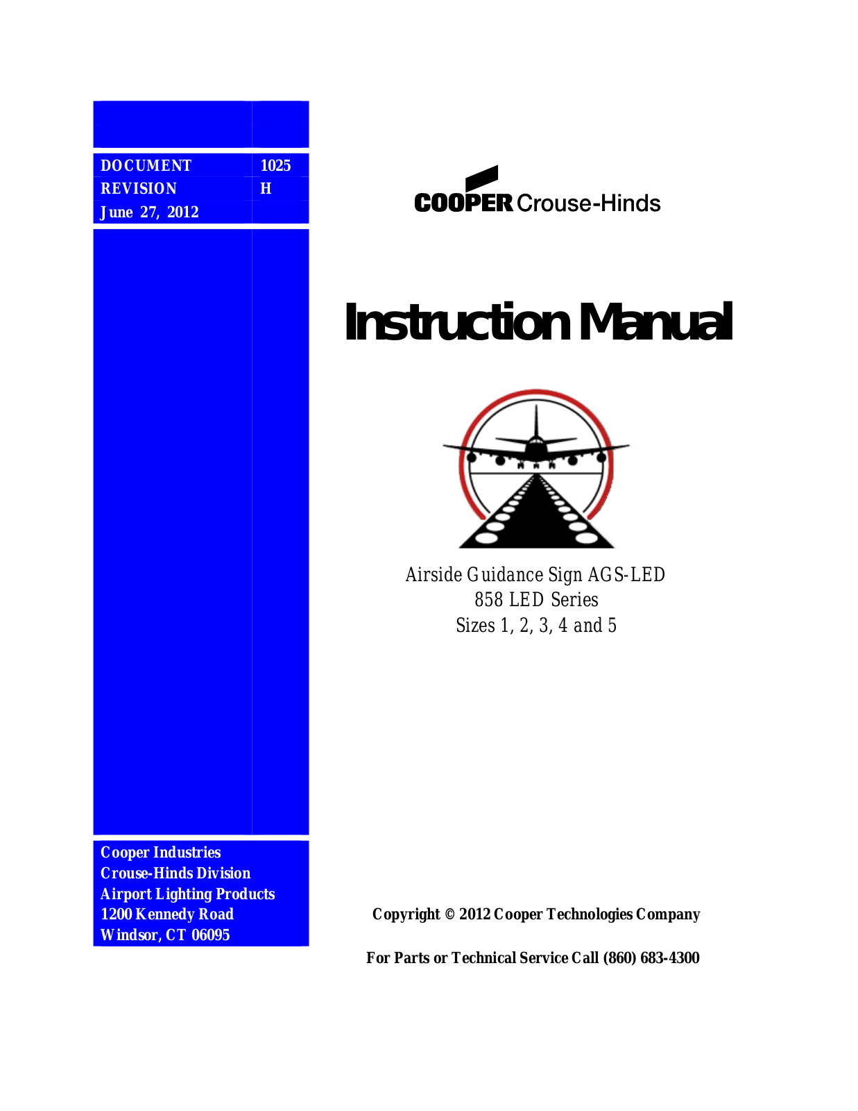 Cooper 858 User Manual