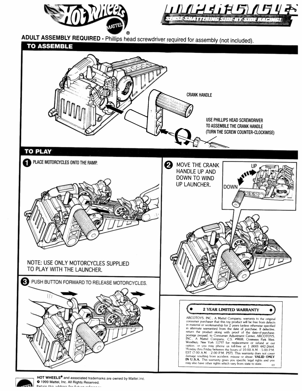 Fisher-Price 89854 Instruction Sheet