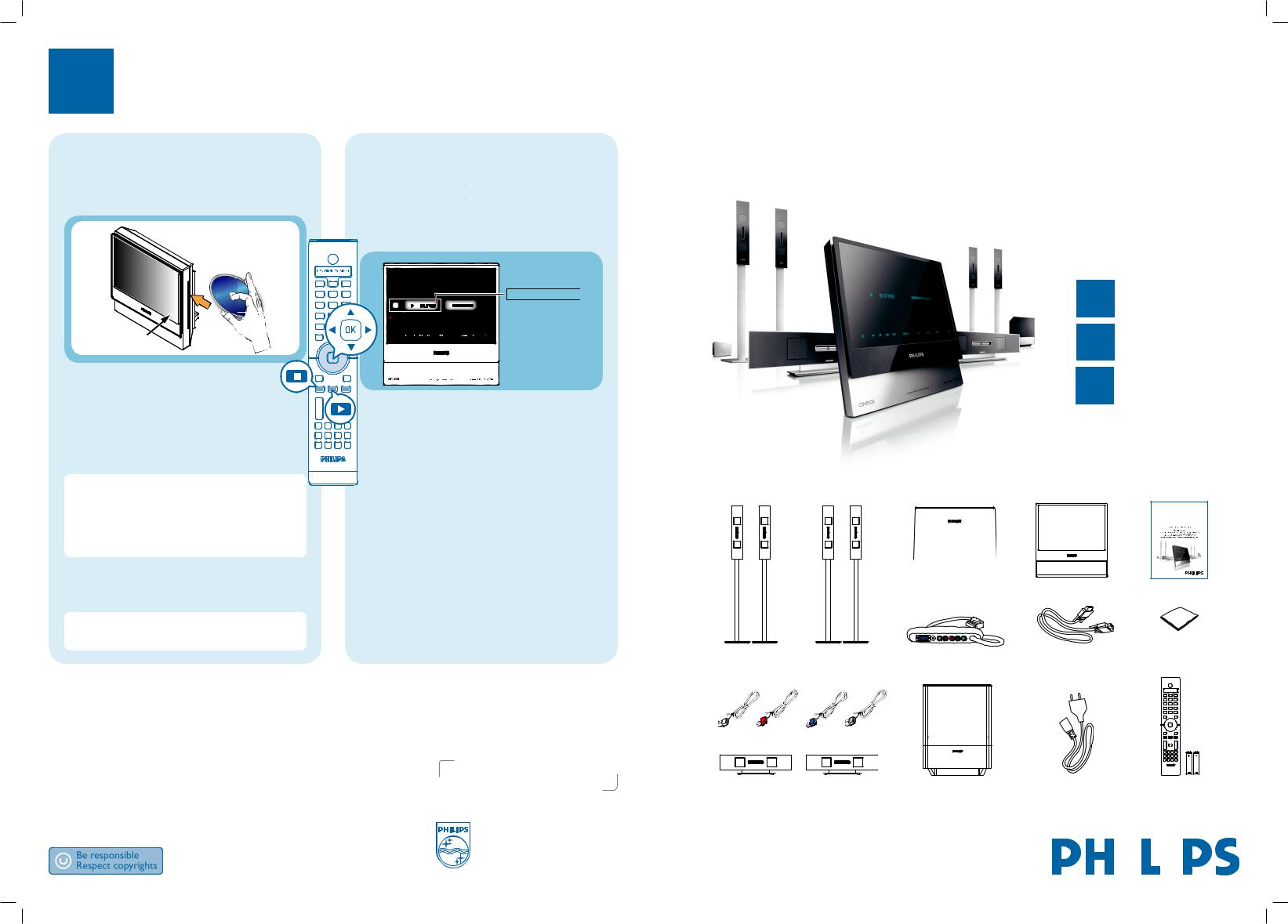 Philips HTS9800W Getting Started Guide