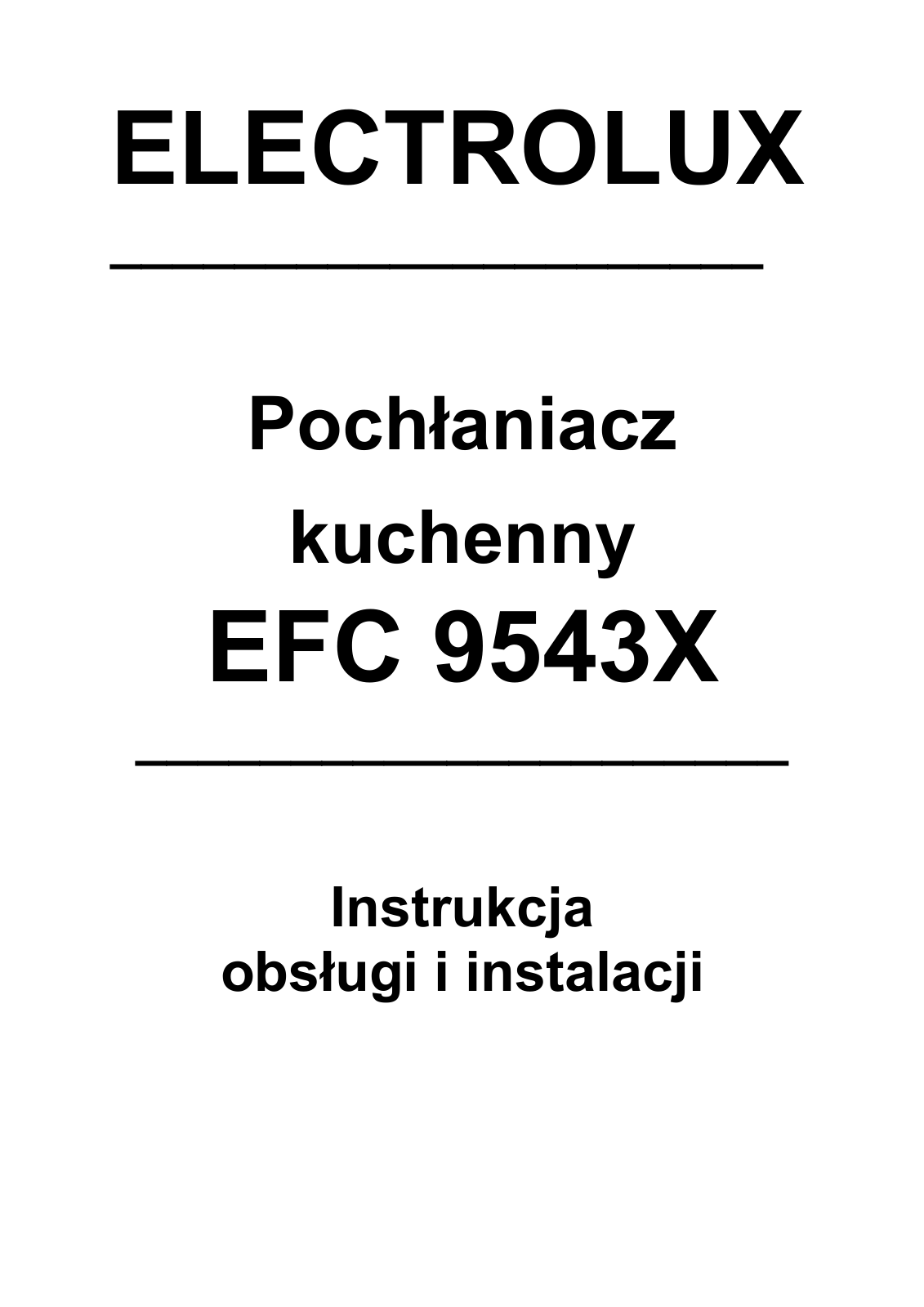 AEG EFC9543X User Manual