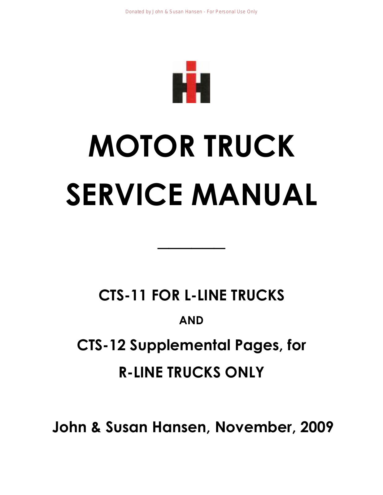 Case IH CTS-12 Service manual