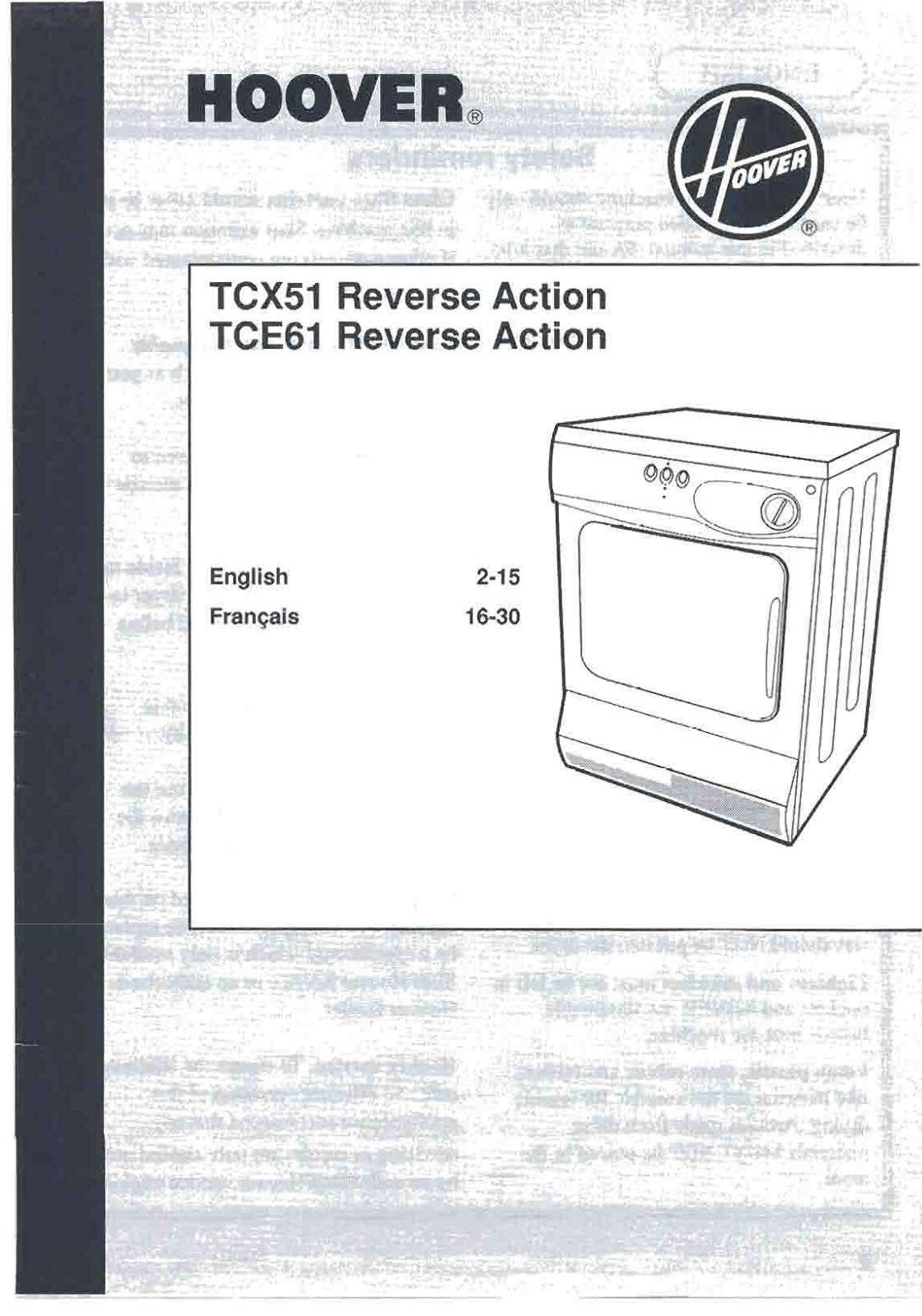 Hoover TCX51, TCX61 User Manual