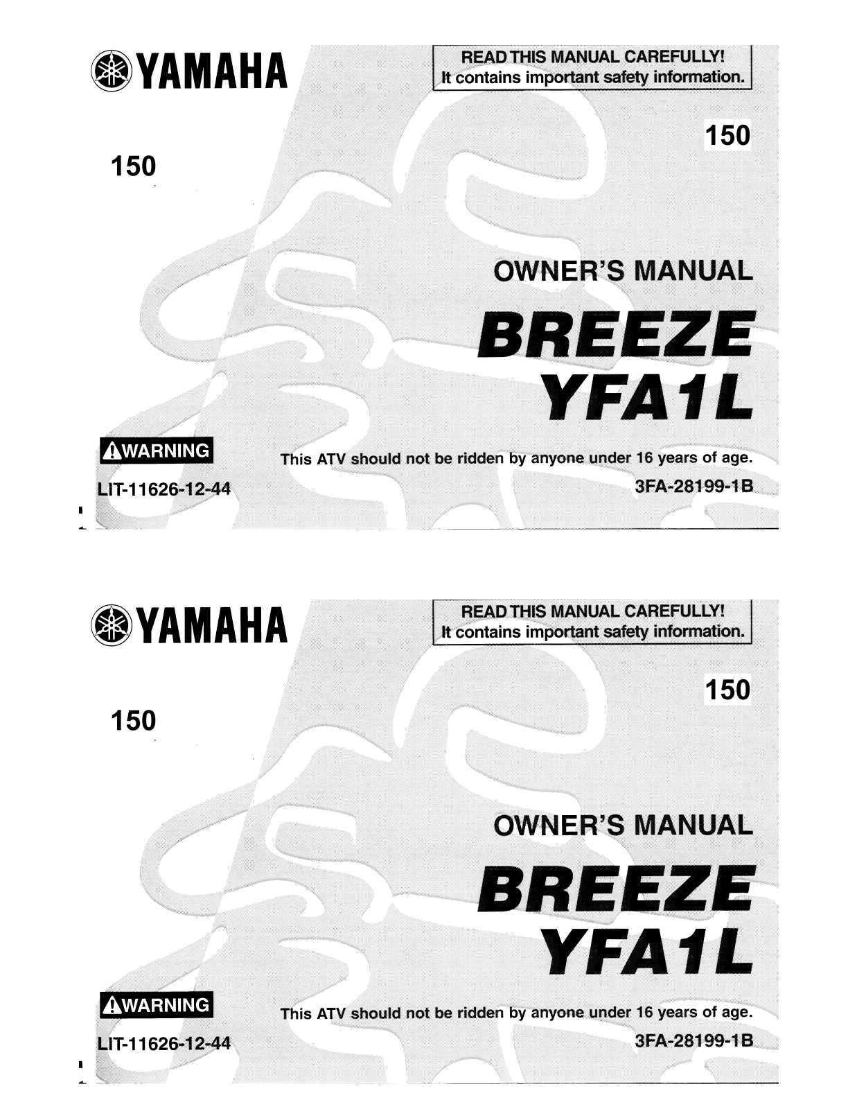 Yamaha YFA1L User Manual