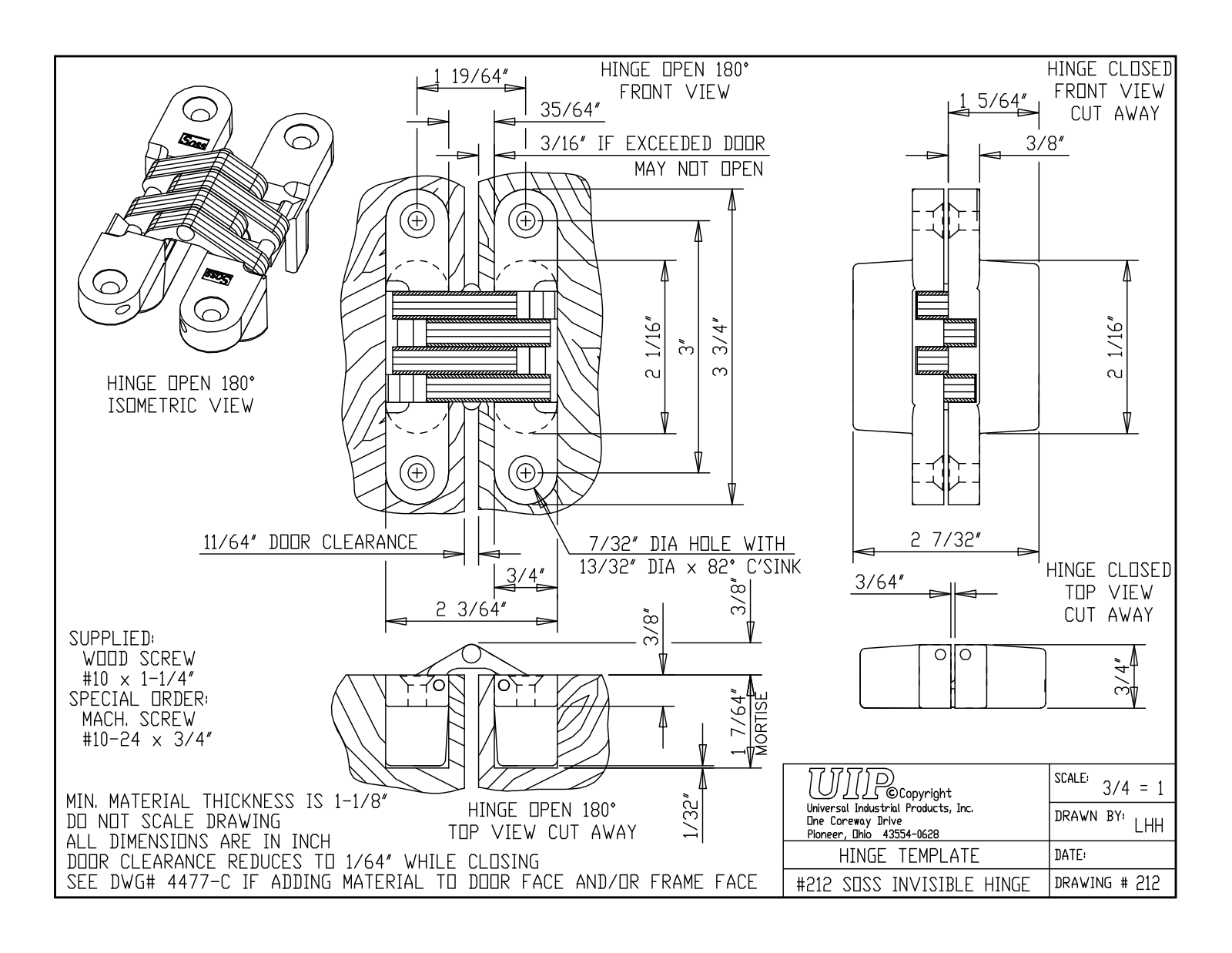 SOSS RVW1040 Dimensions - ManualMachine.com