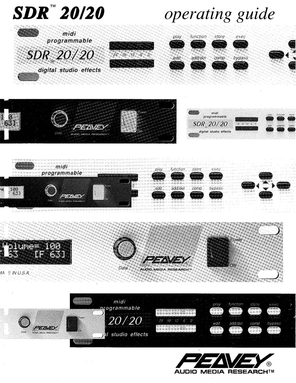 Peavey SDR 20-20 Operating guide