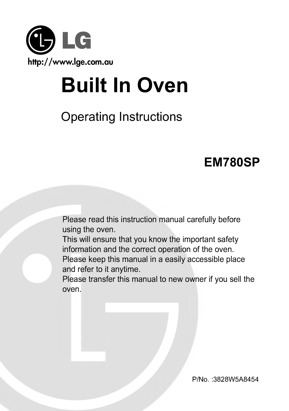 LG EM780SP User Manual