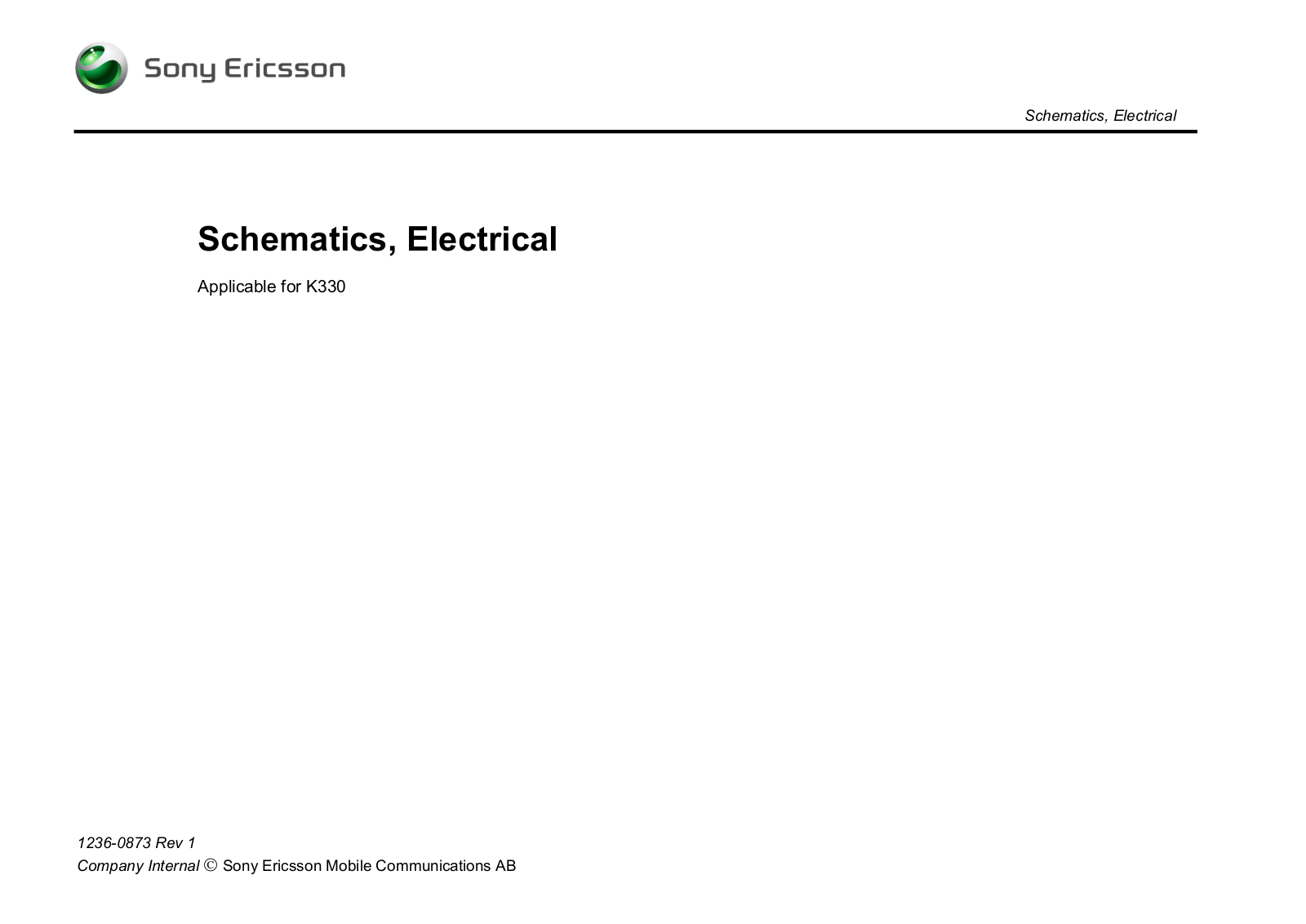 Sony Ericsson K330 Schematics