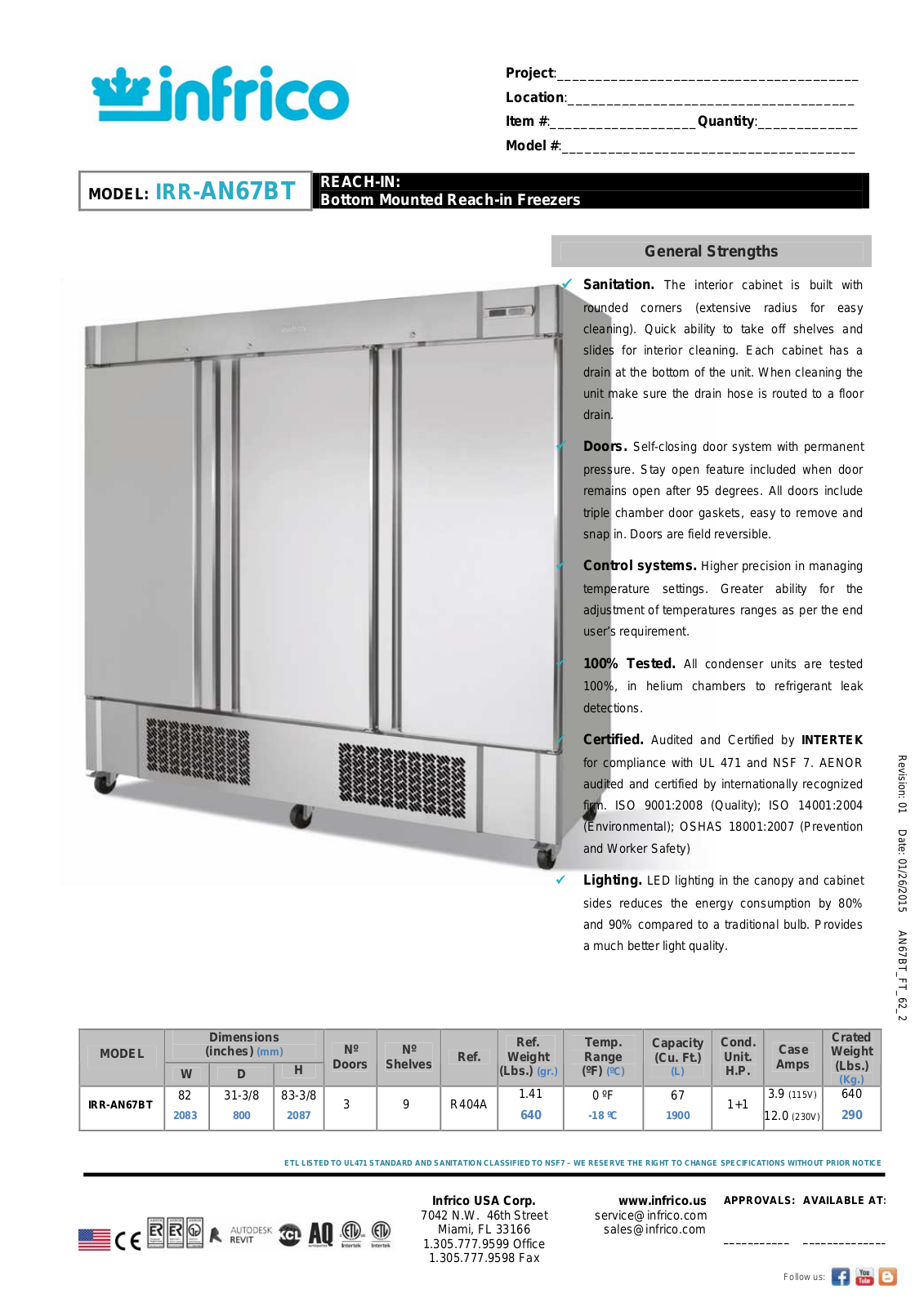 Infrico IRR-AN67BT User Manual