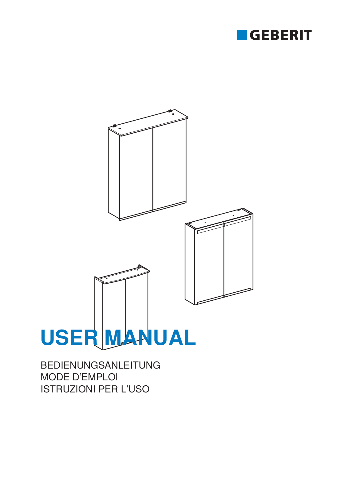 Geberit 500.592.00.1, 500.594.00.1, 500.205.00.1, 500.582.00.1, 500.206.00.1 User guide