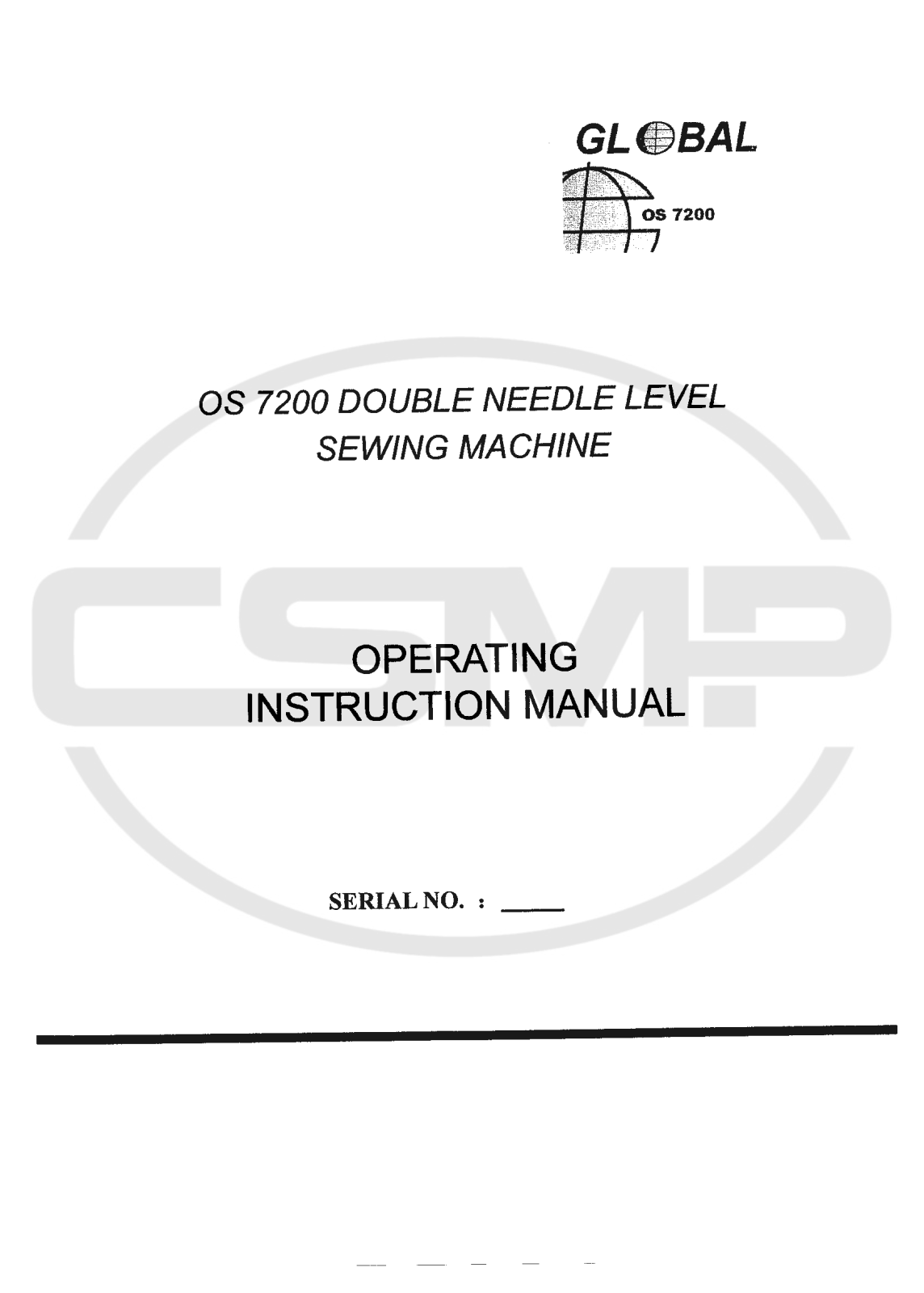 Global OS-7200 Parts Book