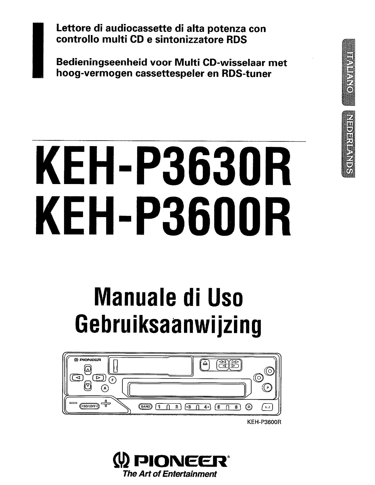 Pioneer KEH-P3600R, KEH-P3630R User Manual