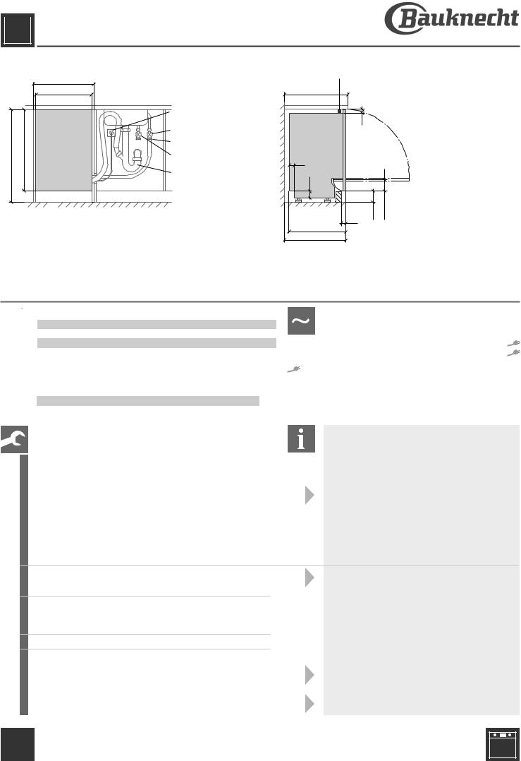 BAUKNECHT GCX 5874 Installation Instructions