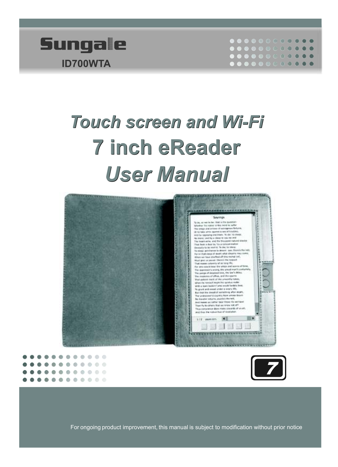 Sungale ID700WTA User Manual