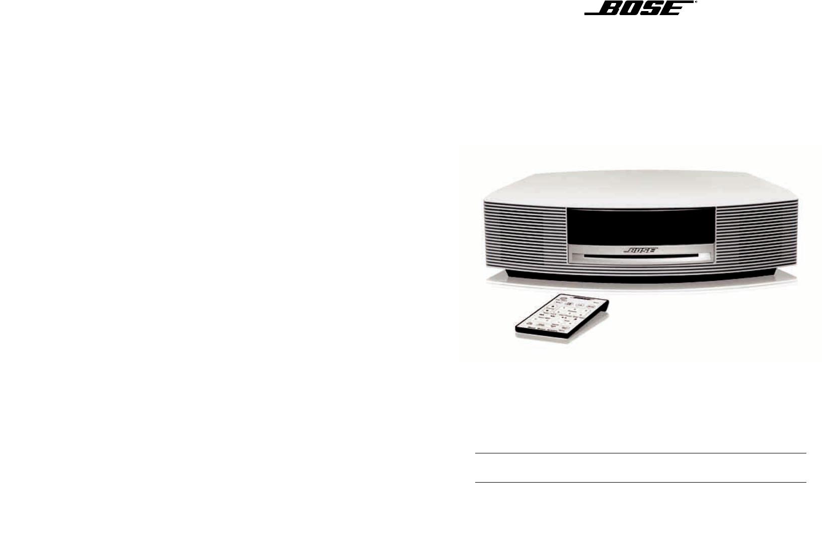 Bose Wave Music System III User Manual