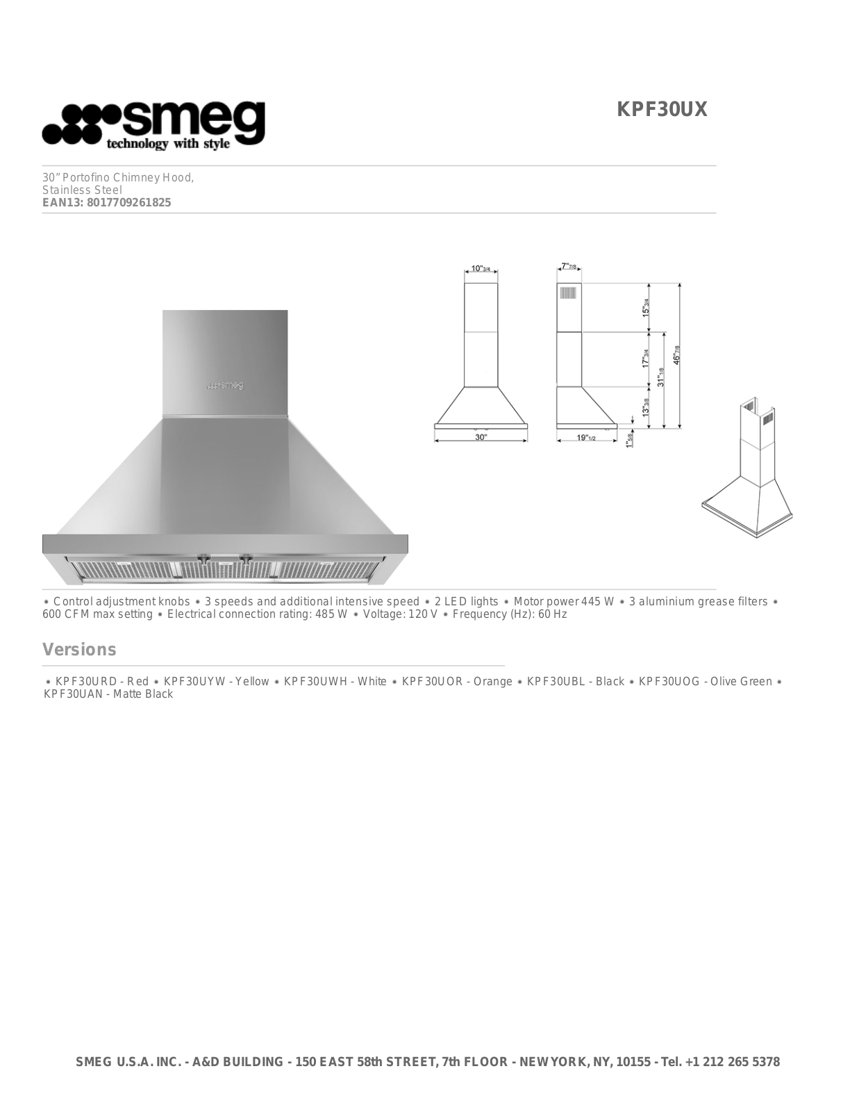 Smeg KPF30UX User Manual