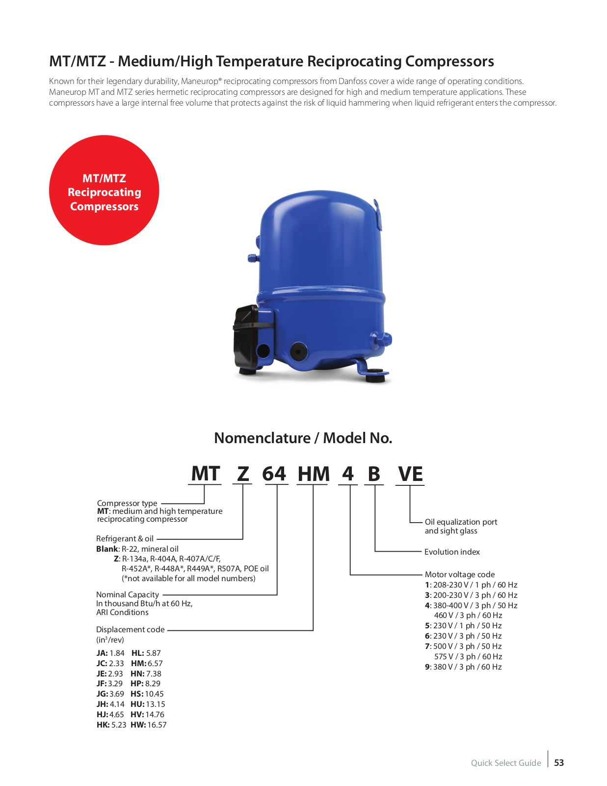 Danfoss Electronics MT, MTZ Catalog Page