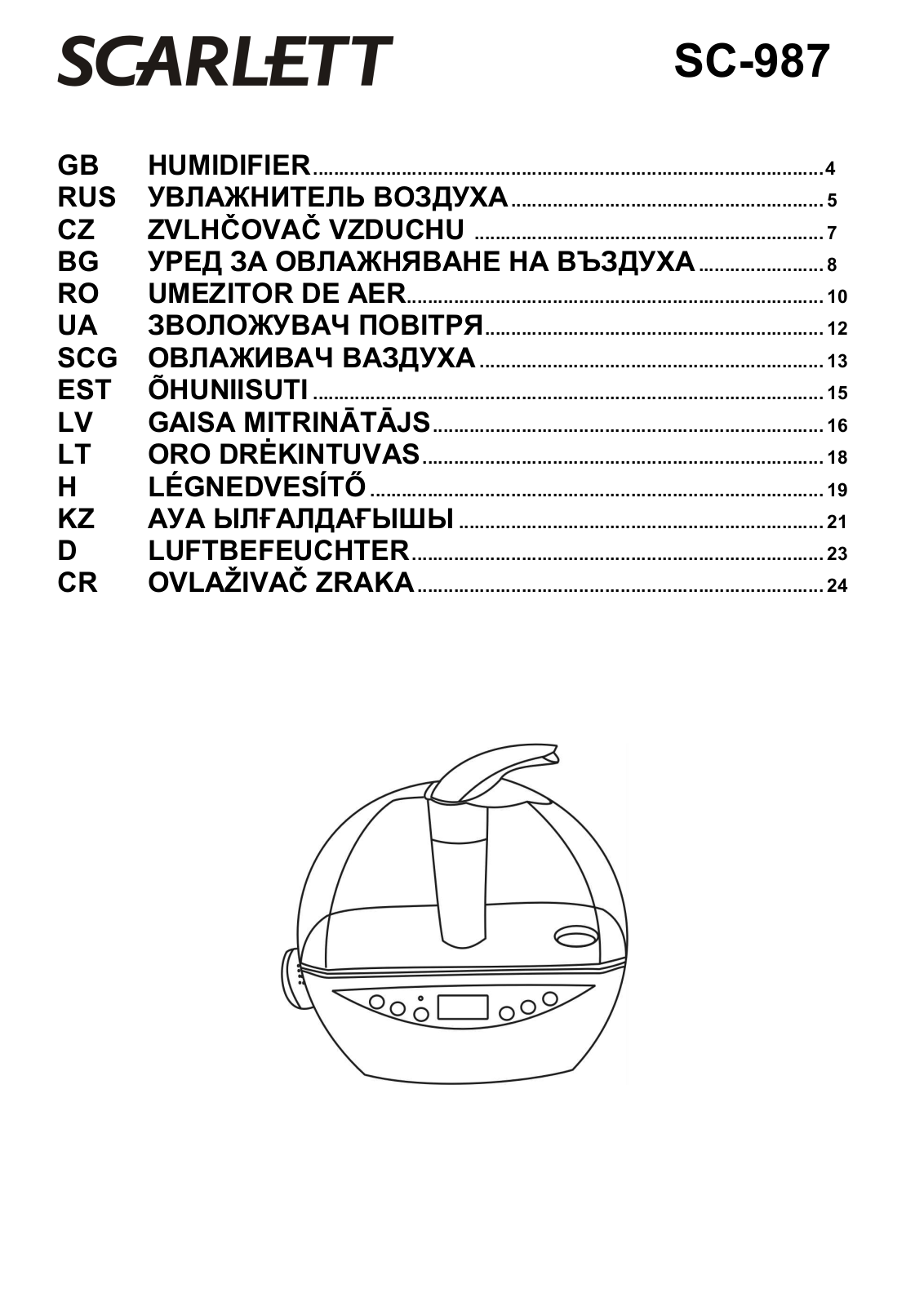 Scarlett SC 987 User Manual