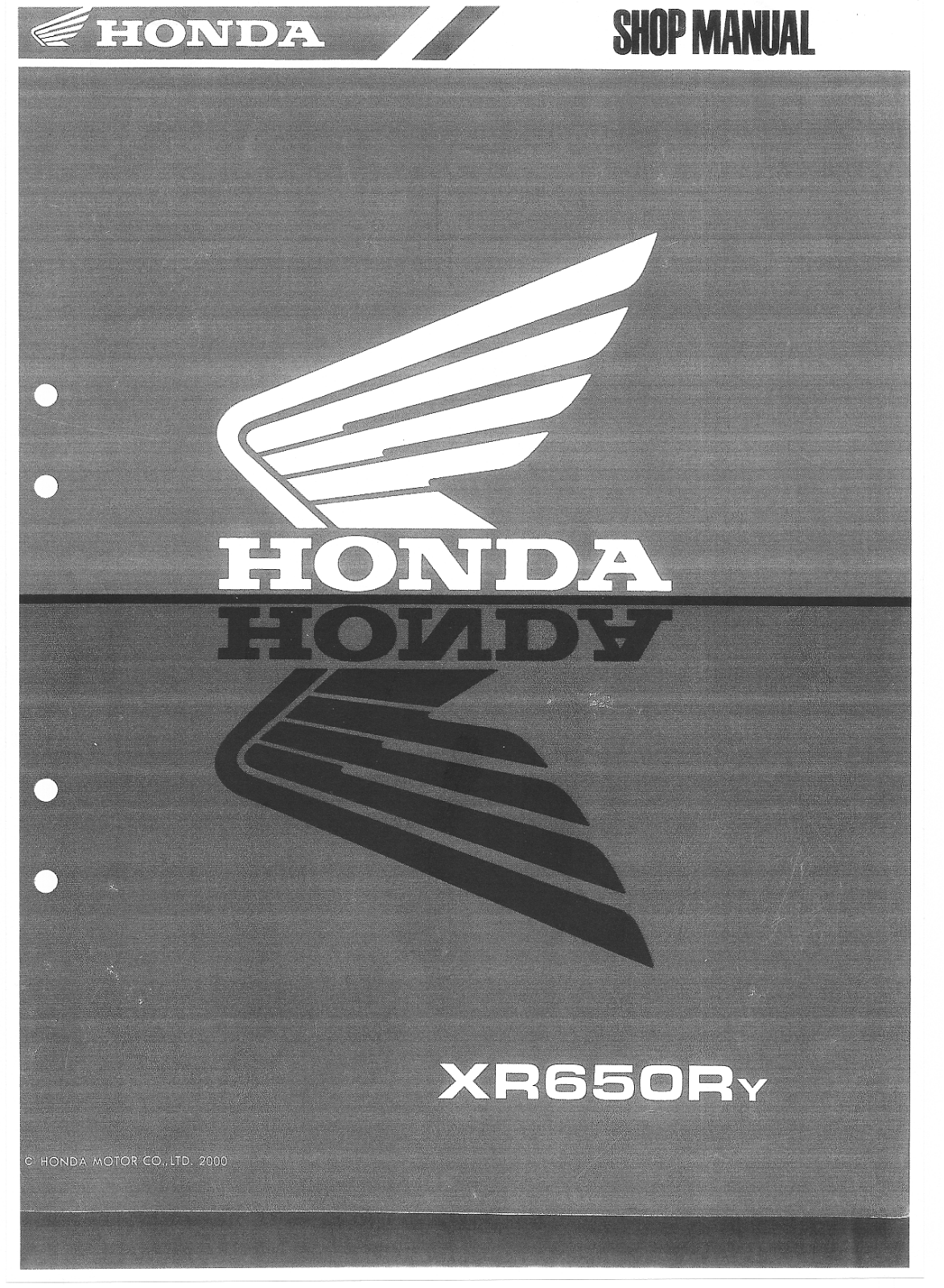 Honda XR 650R shop manual