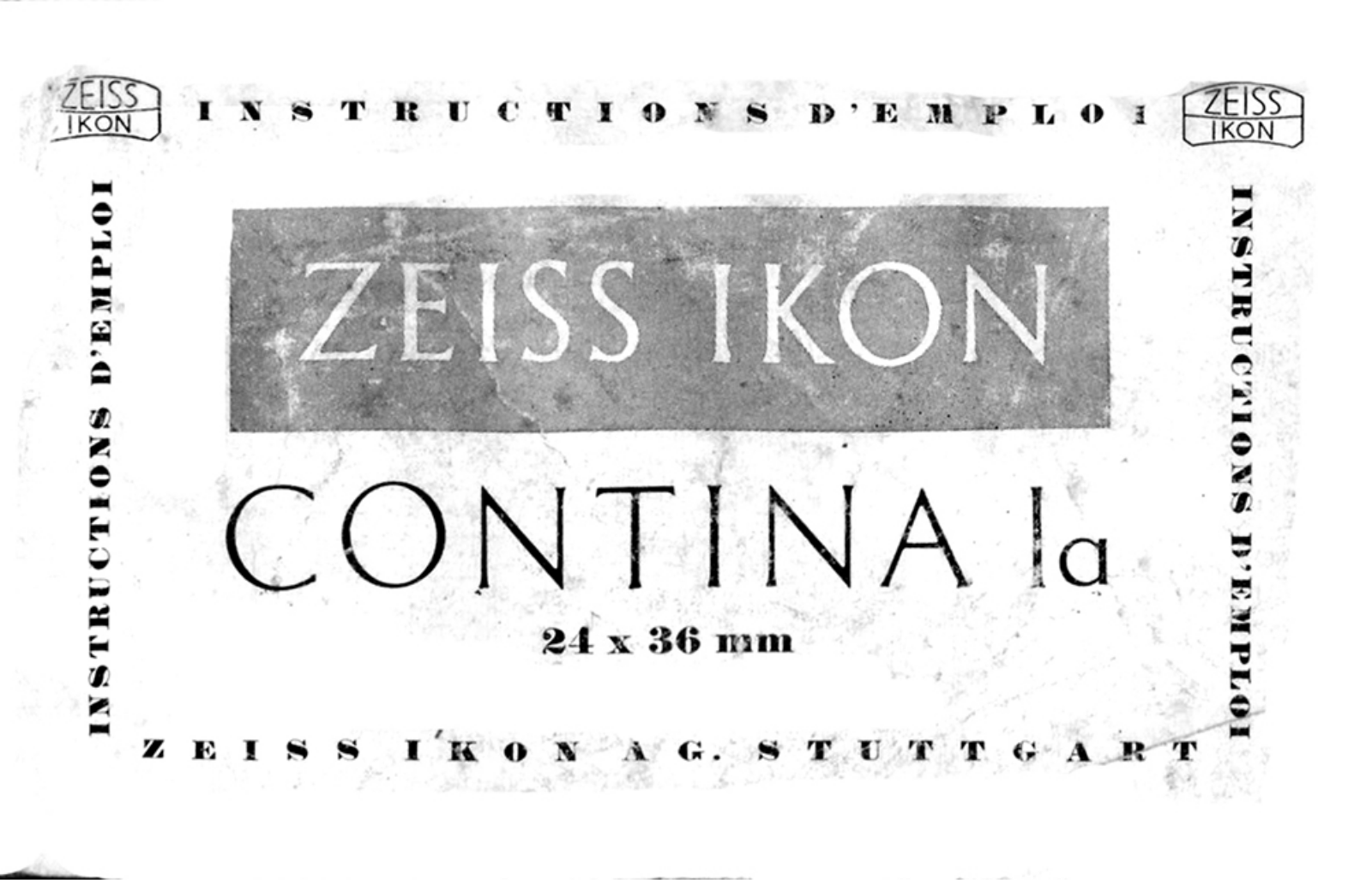 ZEISS IKON Contina Ia Instruction Manual