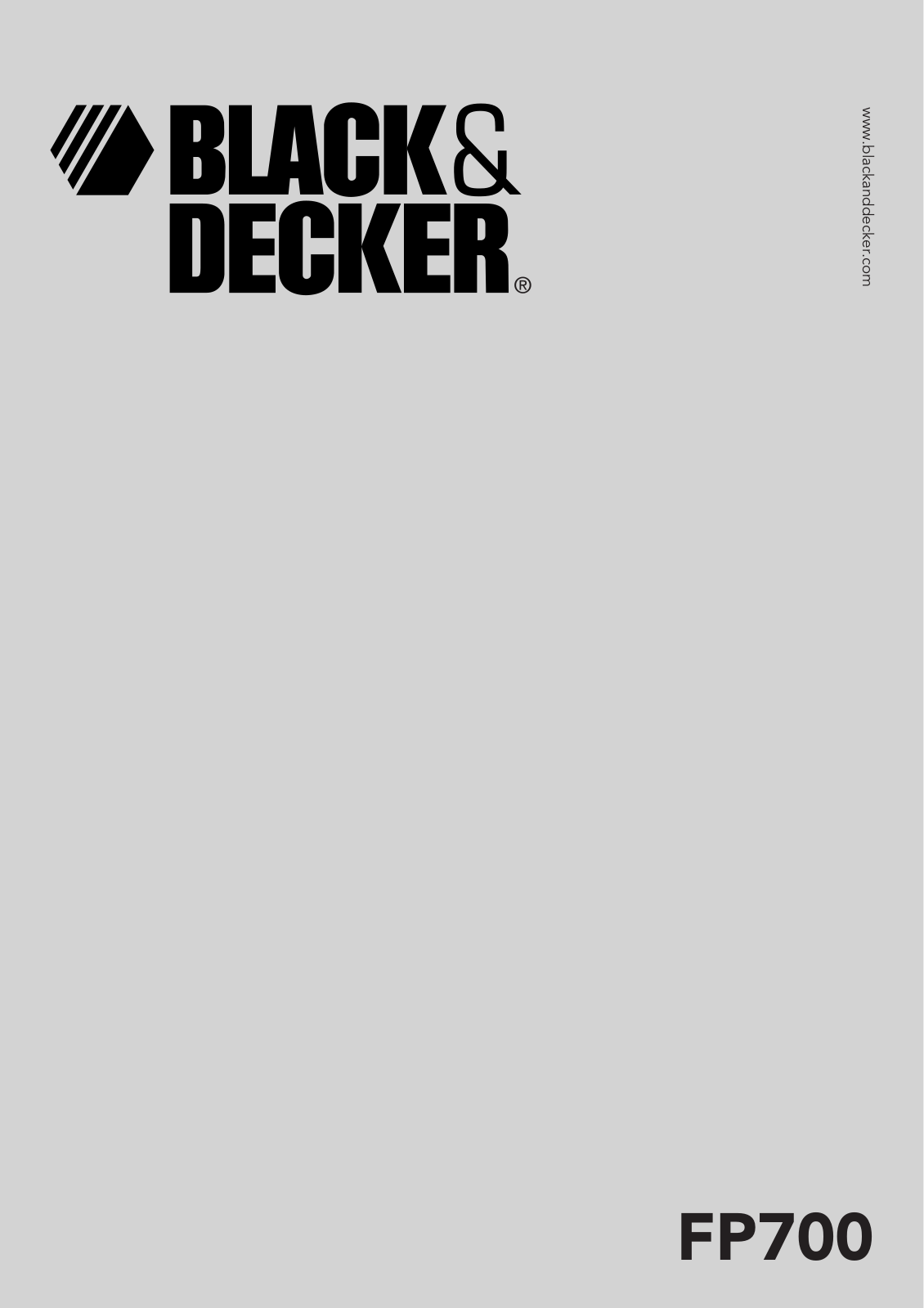 Black & Decker Fp700 Instruction Manual