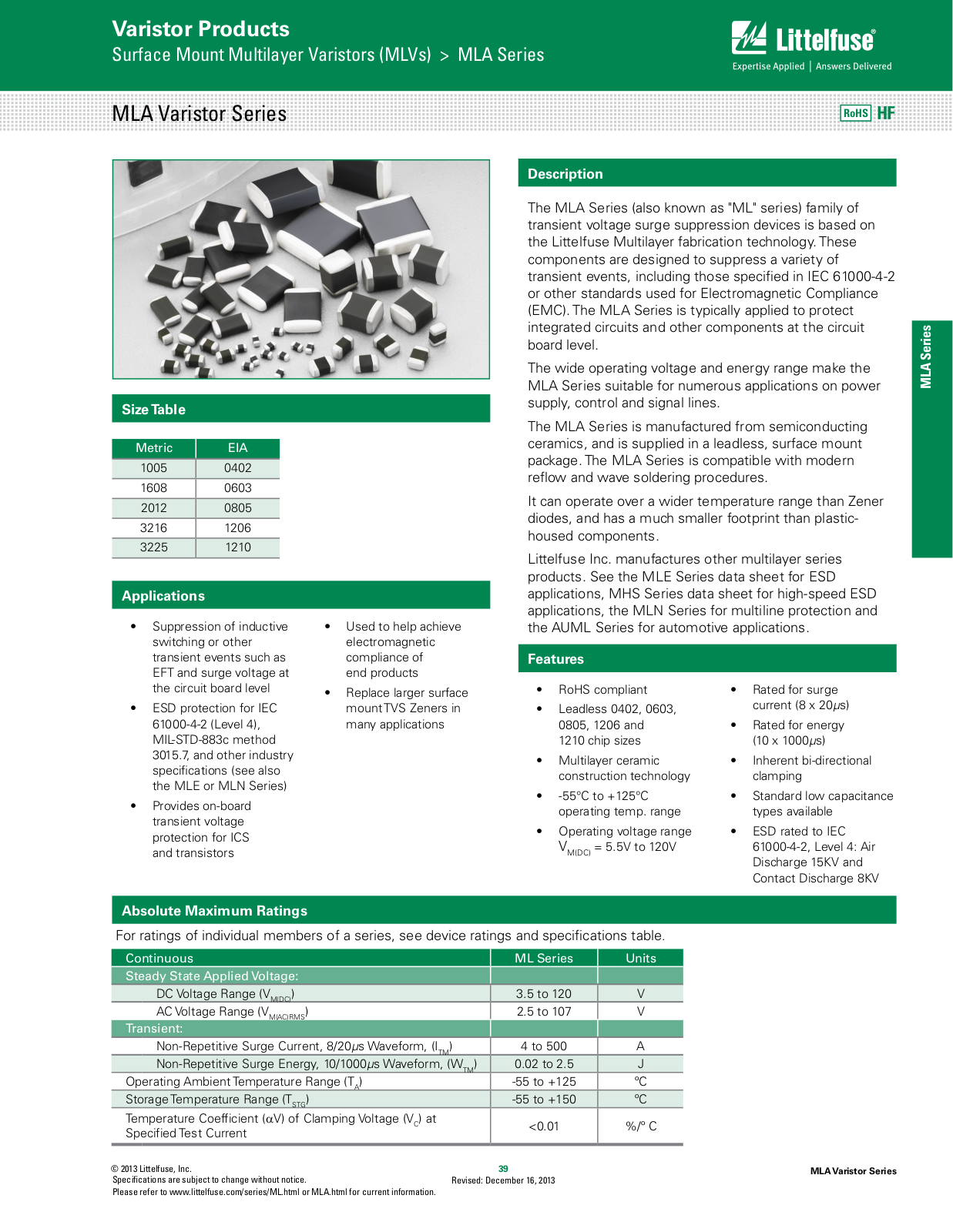 Littelfuse MLA User Manual