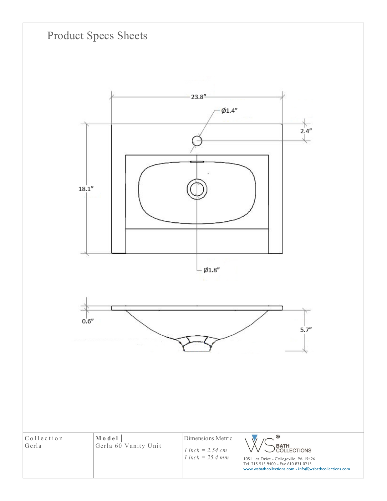 WS Bath Collections WSO3787 Specifications - ManualMachine.com