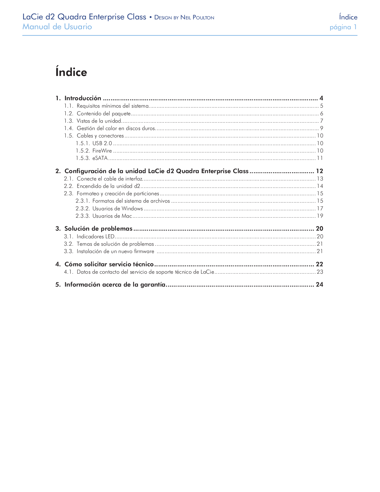 Lacie D2 QUADRA ENTERPRISE CLASS User Manual