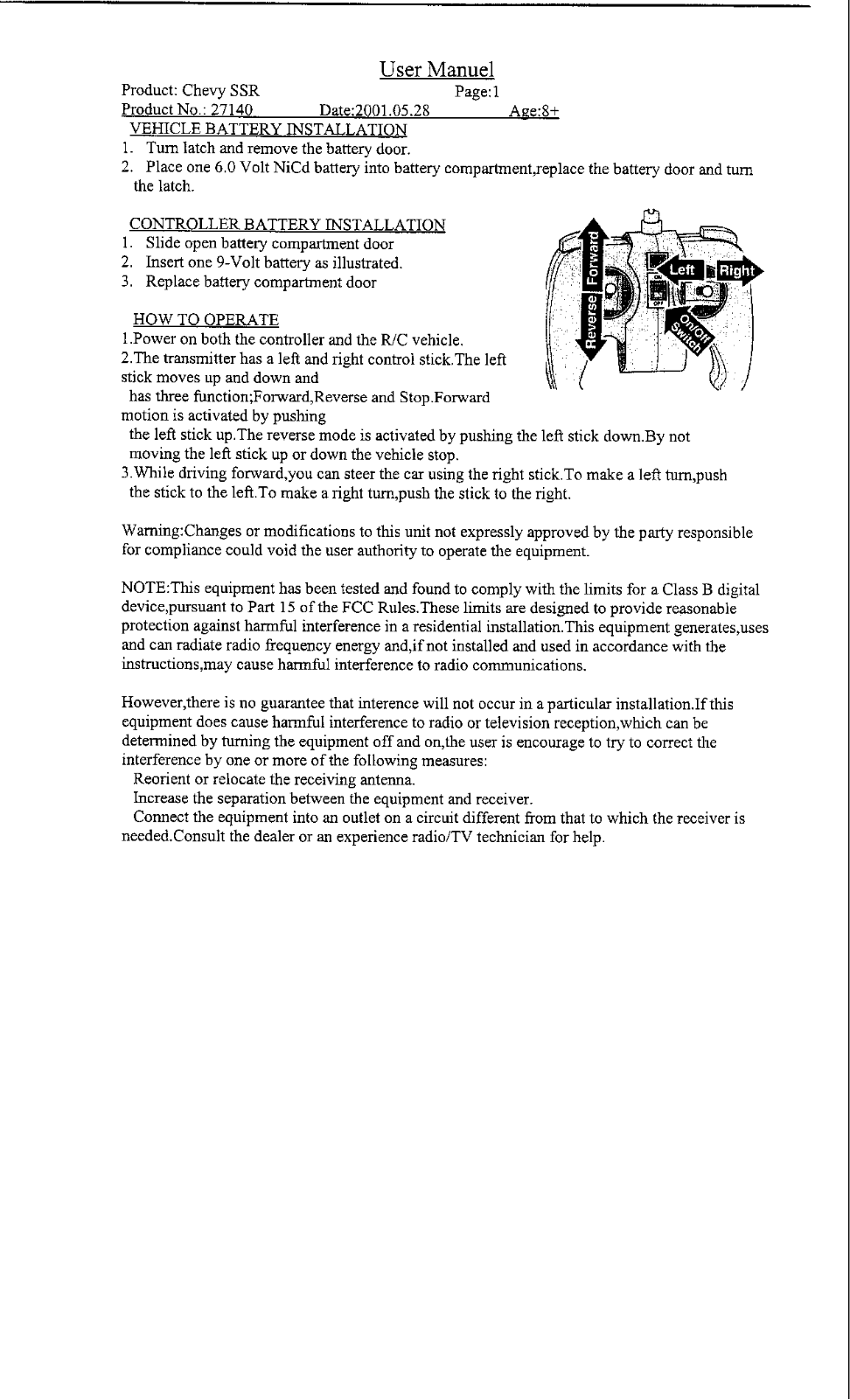 DSI 27140R49MHZ User Manual