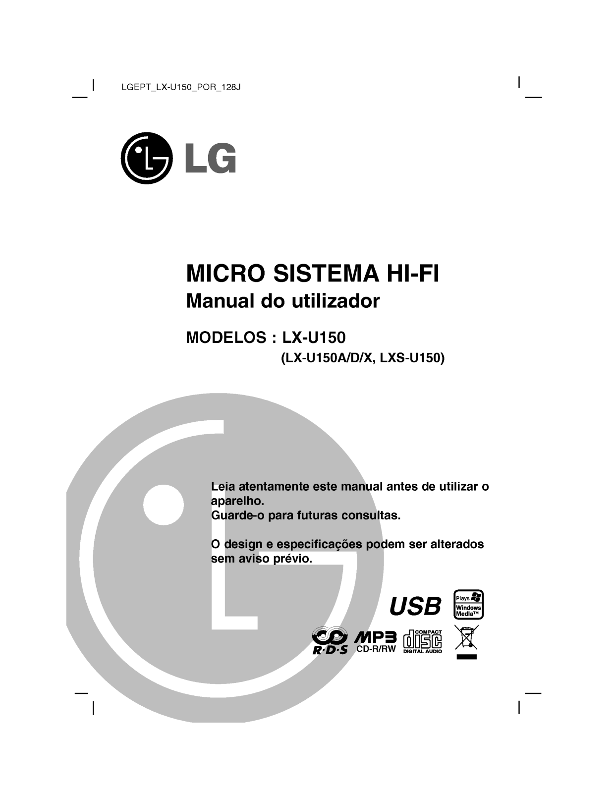 Lg LX-U150D User Manual