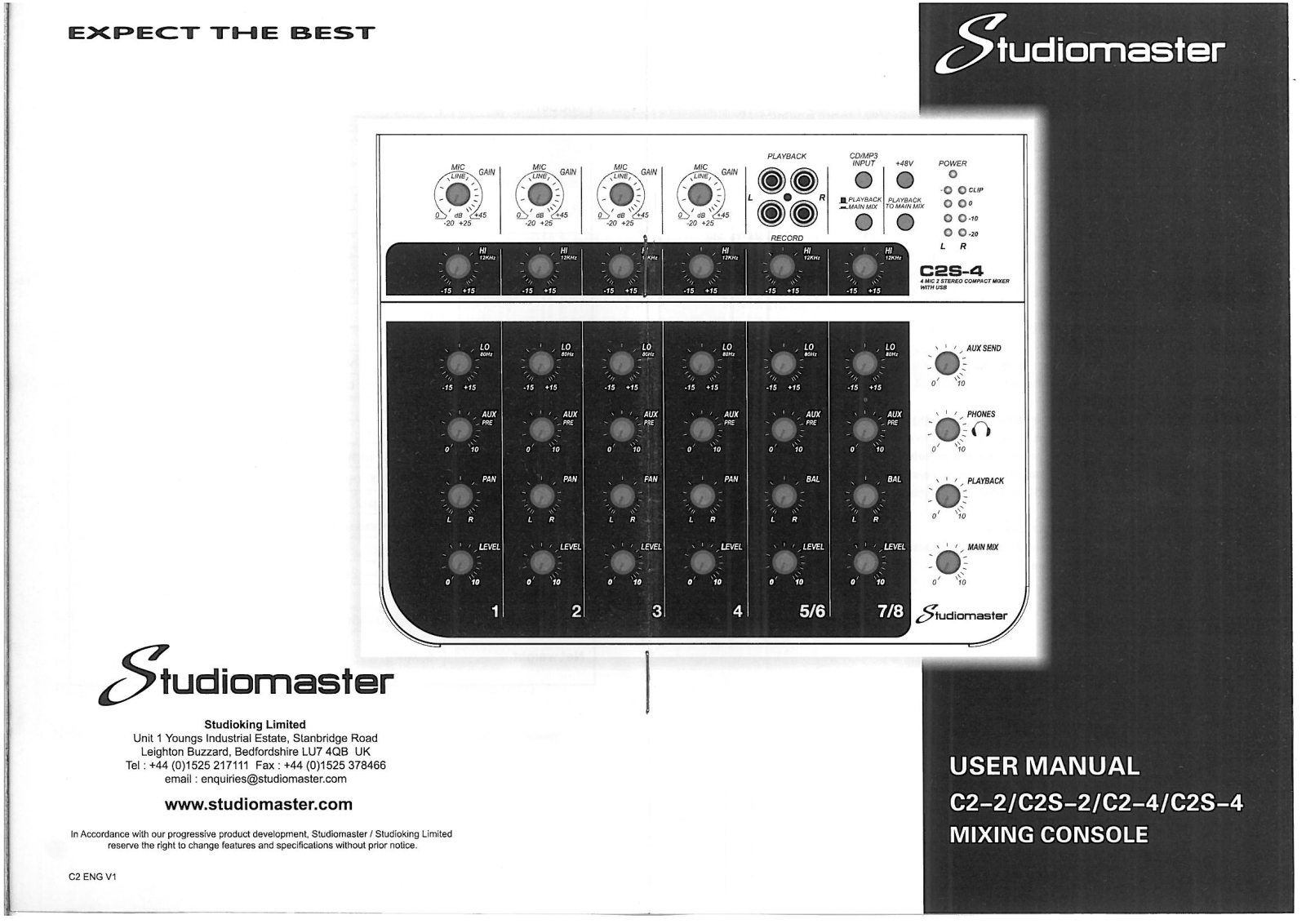 Studiomaster C2S-4 User Manual - ManualMachine.com