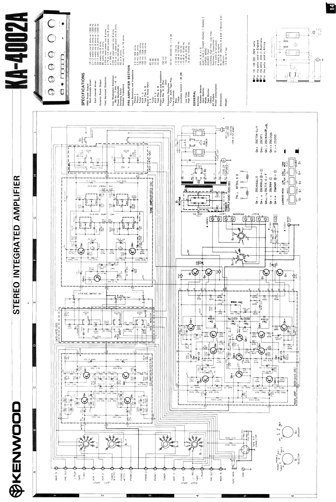 Kenwood KA-4002-A Schematic