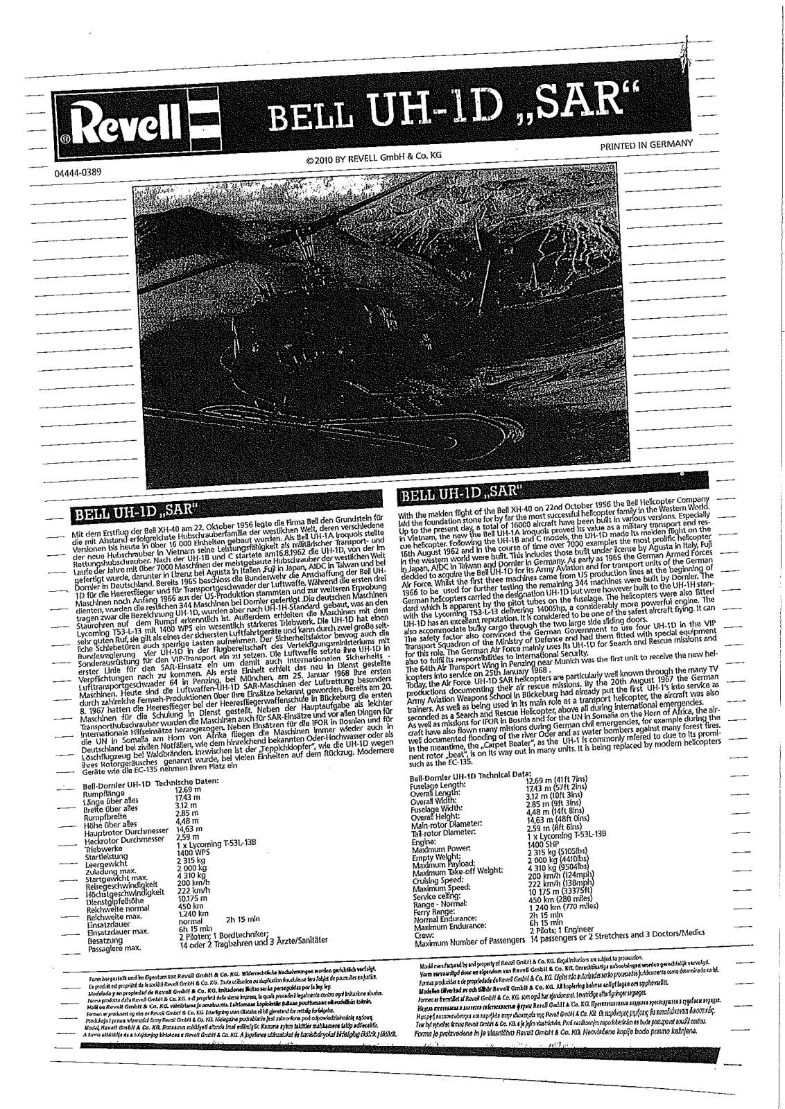 Revell 04444 User guide