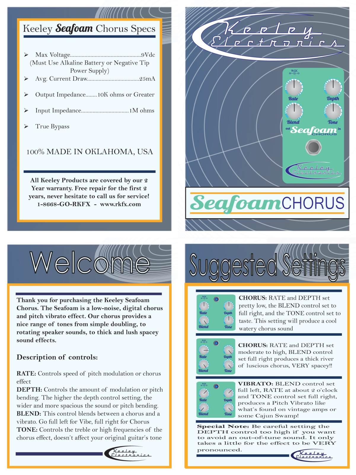 Keeley Seafoam Chorus User Manual