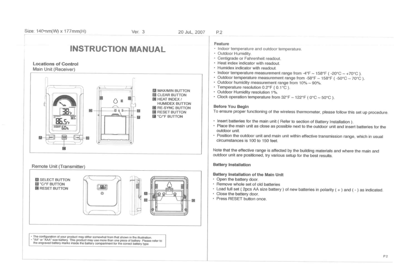 Electronics Tomorrow 944390807, 945090807 User Manual