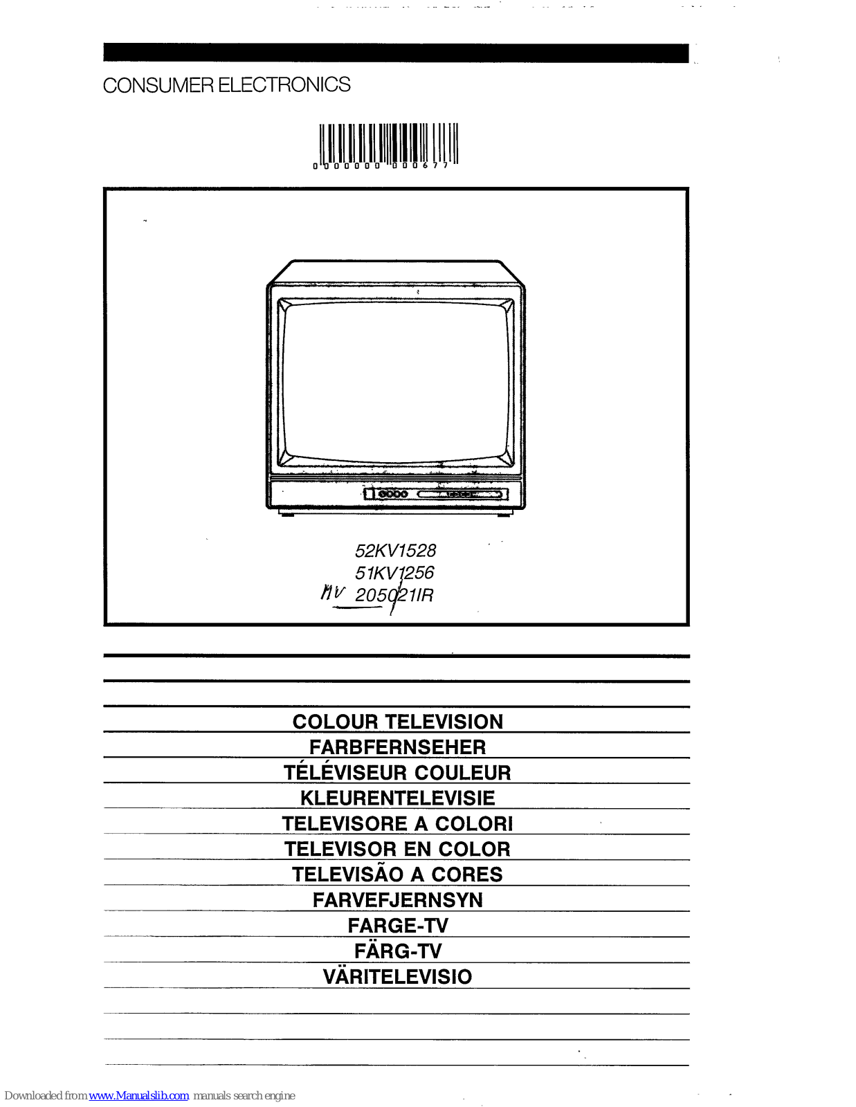 Philips 52KV1528, 51KV1256, MV205021IR User Manual