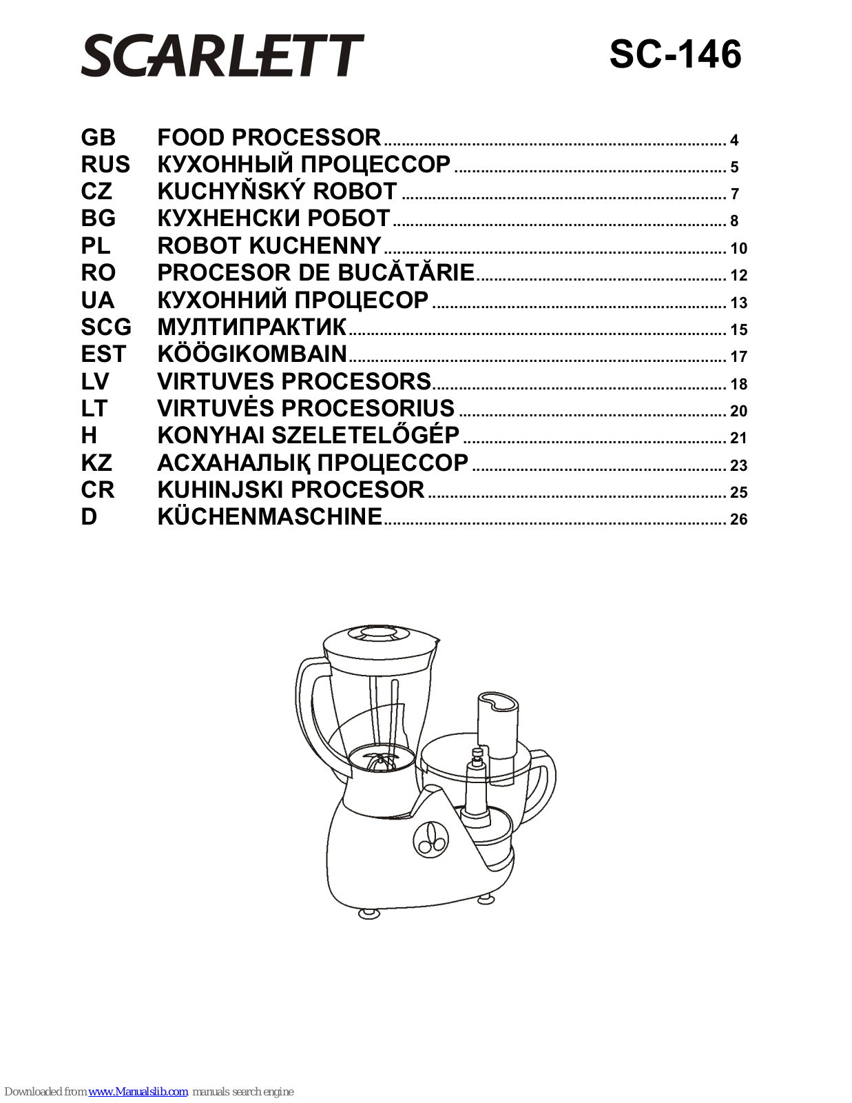 Scarlett SC-146 Instruction Manual