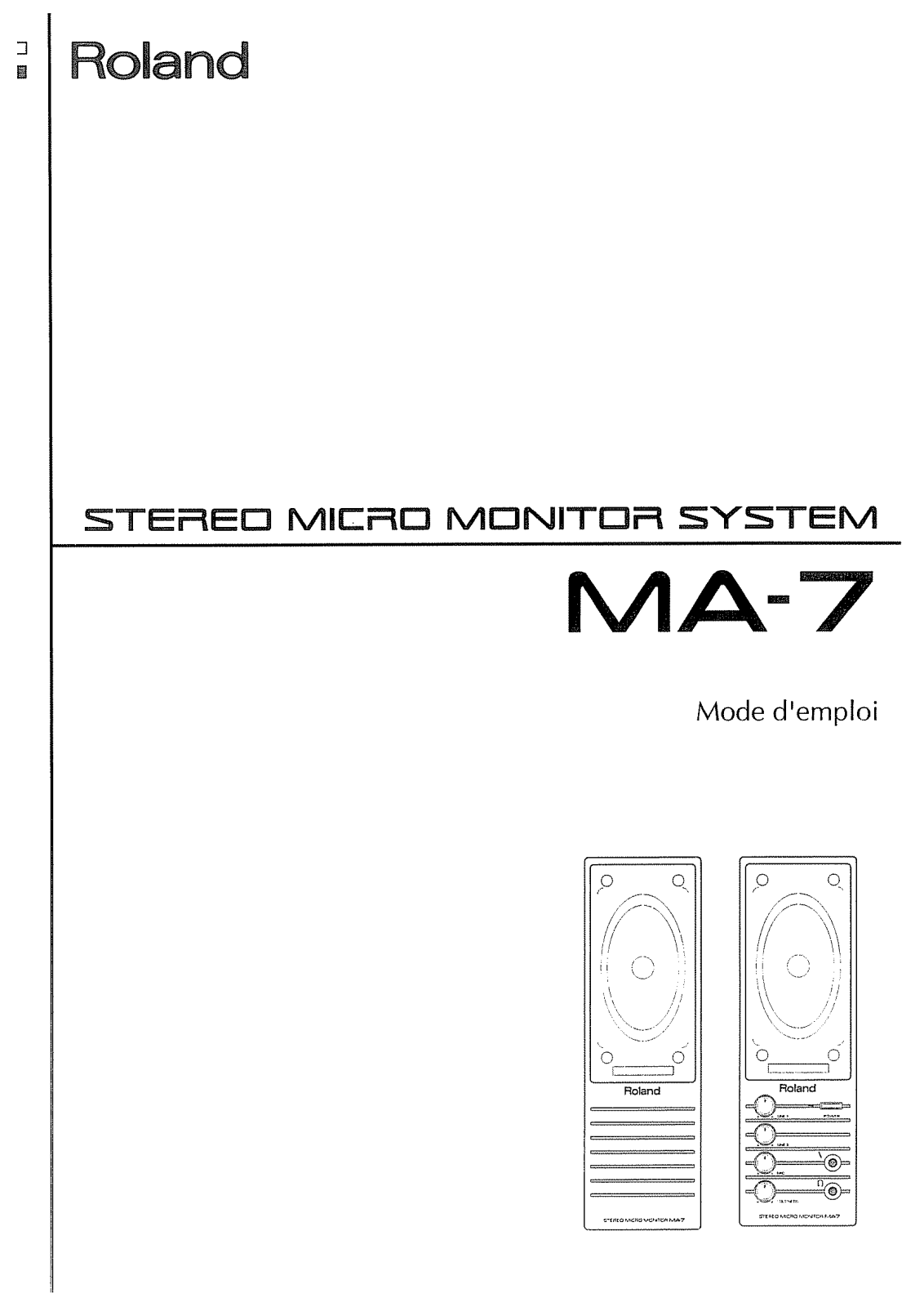 Roland MA-7 User Manual