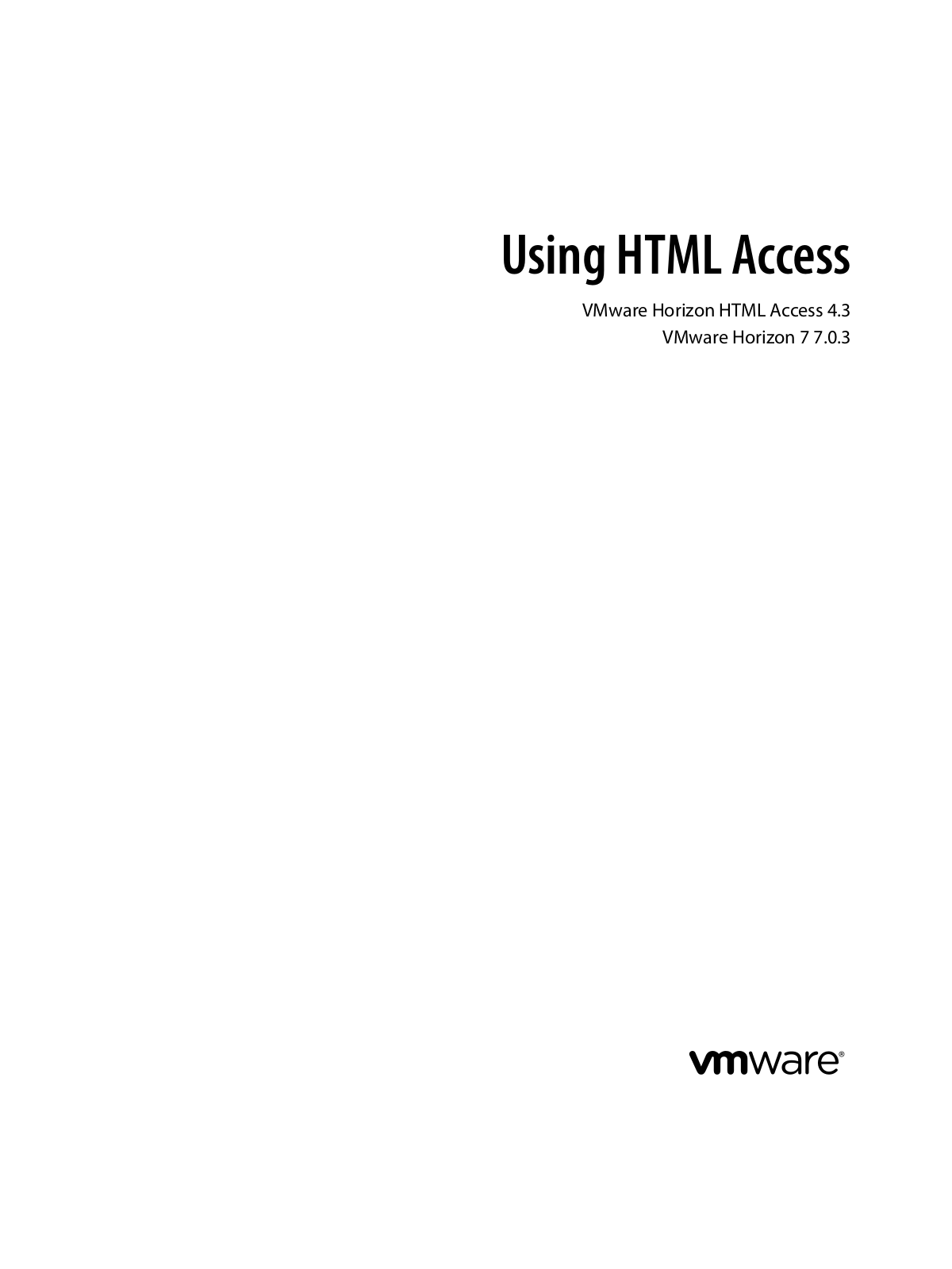 VMware Horizon Client 4.3 User Manual