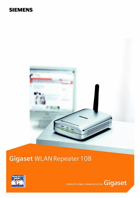 Siemens GIGASET WLAN REPEATER 108 User Manual