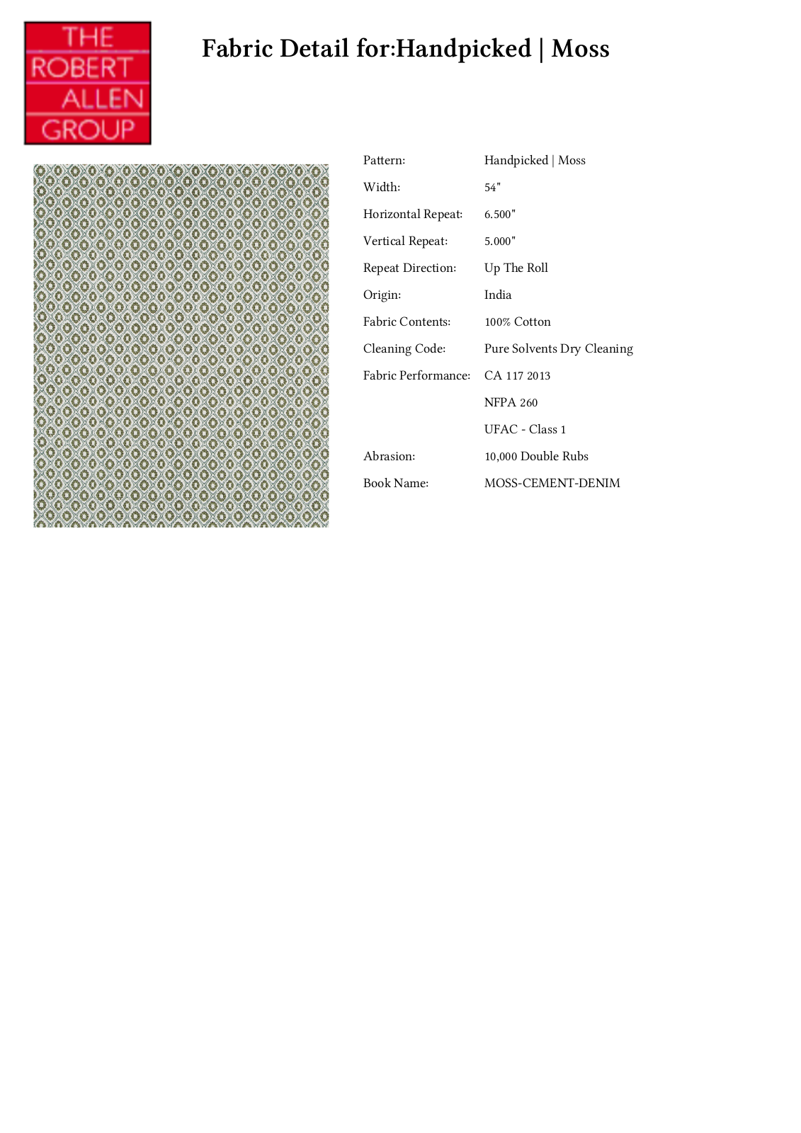 Robert Allen RALF1465 Specifications - ManualMachine.com