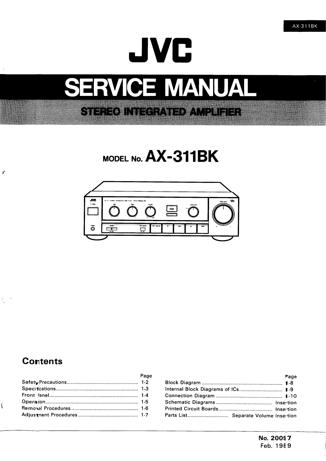JVC AX-311-BK Service manual