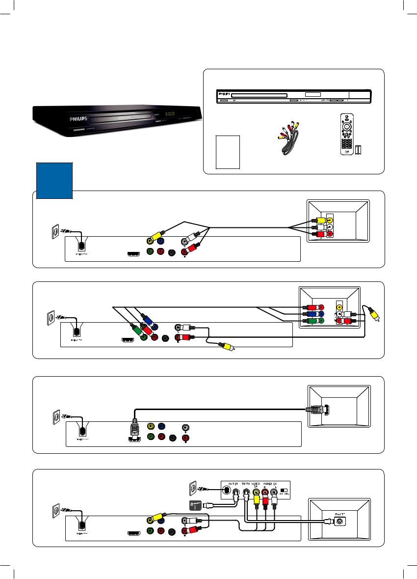 Philips DVP3962, DVP3982 Quick start guide