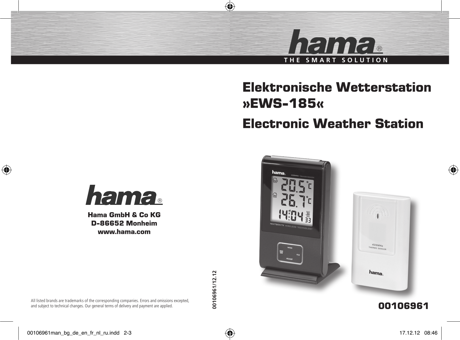 HAMA EWS-185 User Manual