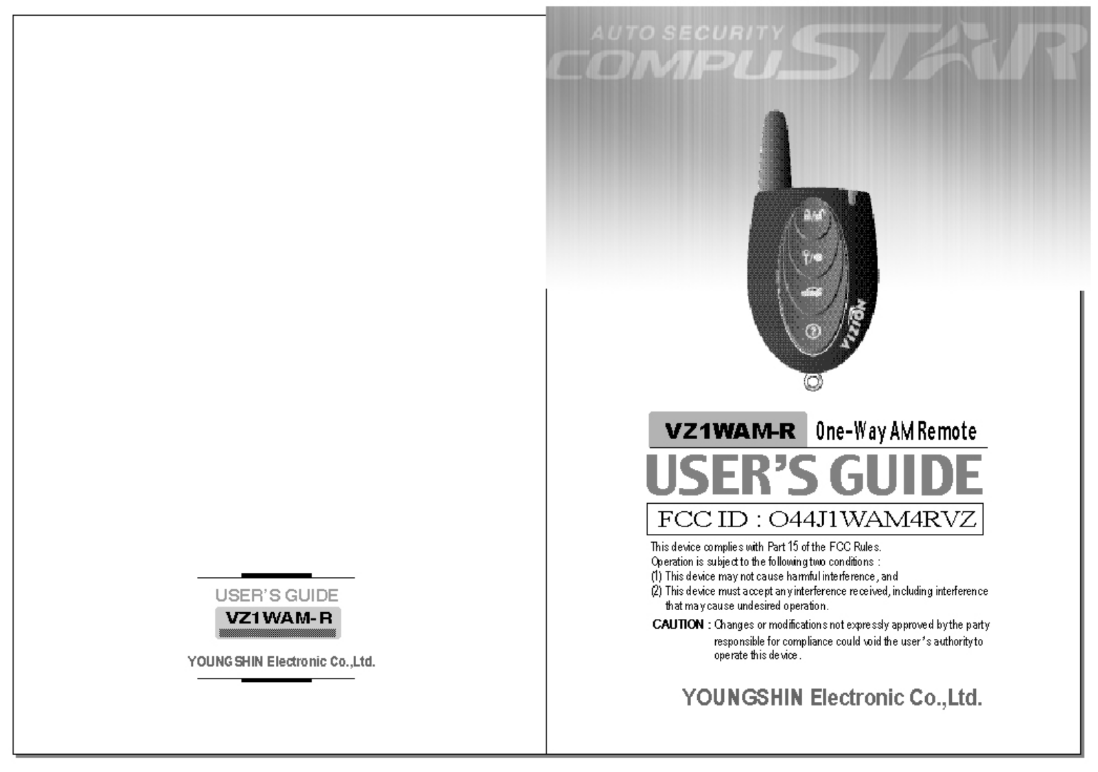 Youngshin Electronics J1WAM4RVZ Users Manual