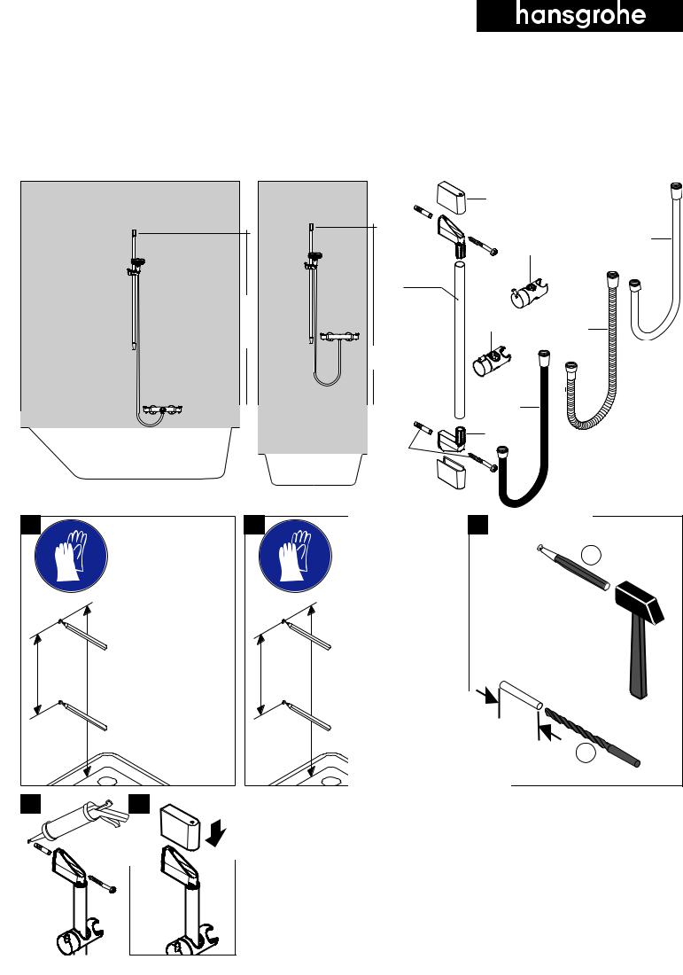 Hansgrohe 26504000, 26536400, 26537400, 26538400, 26539400 assembly instructions