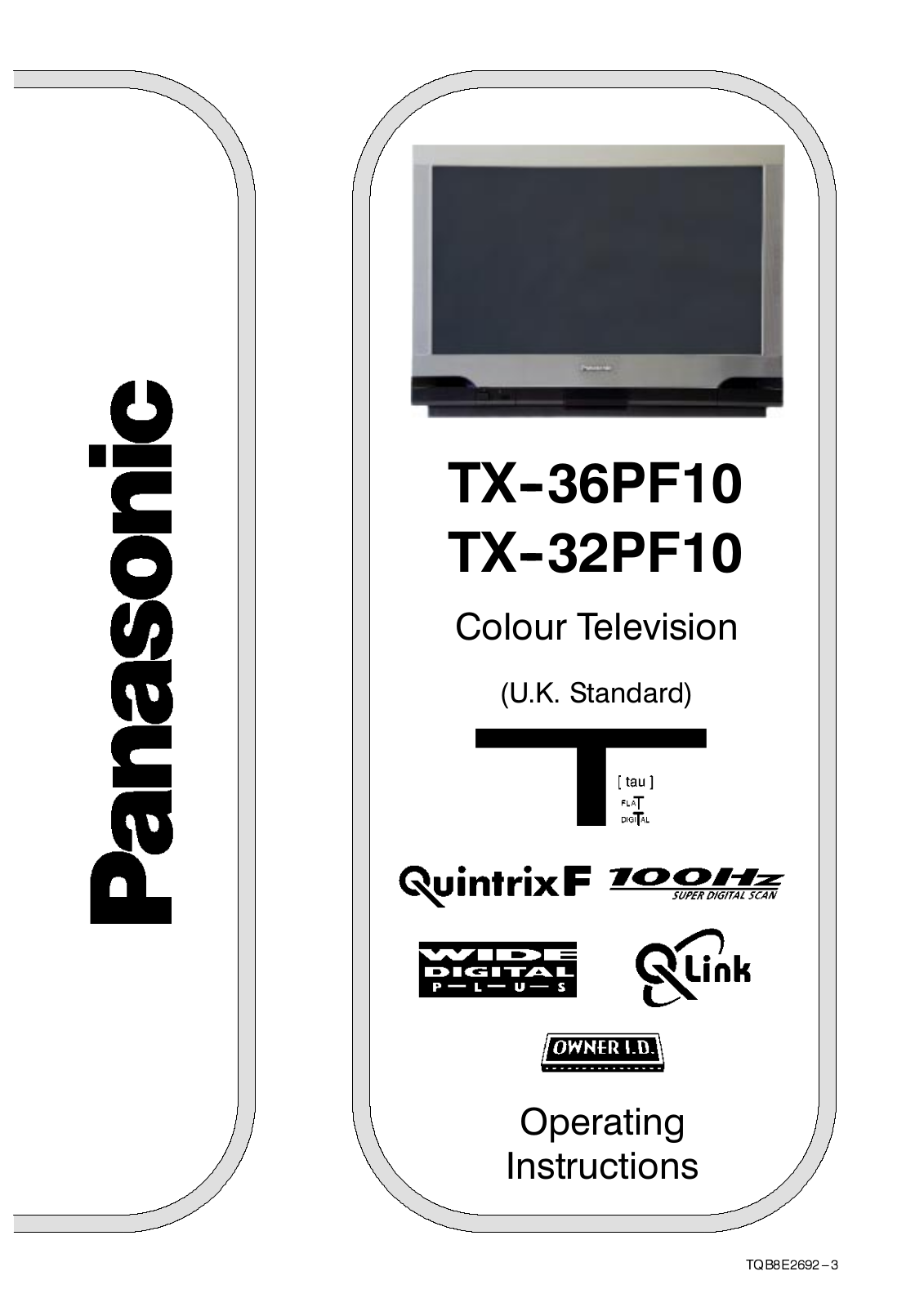 Panasonic TX-32PF10 User Manual