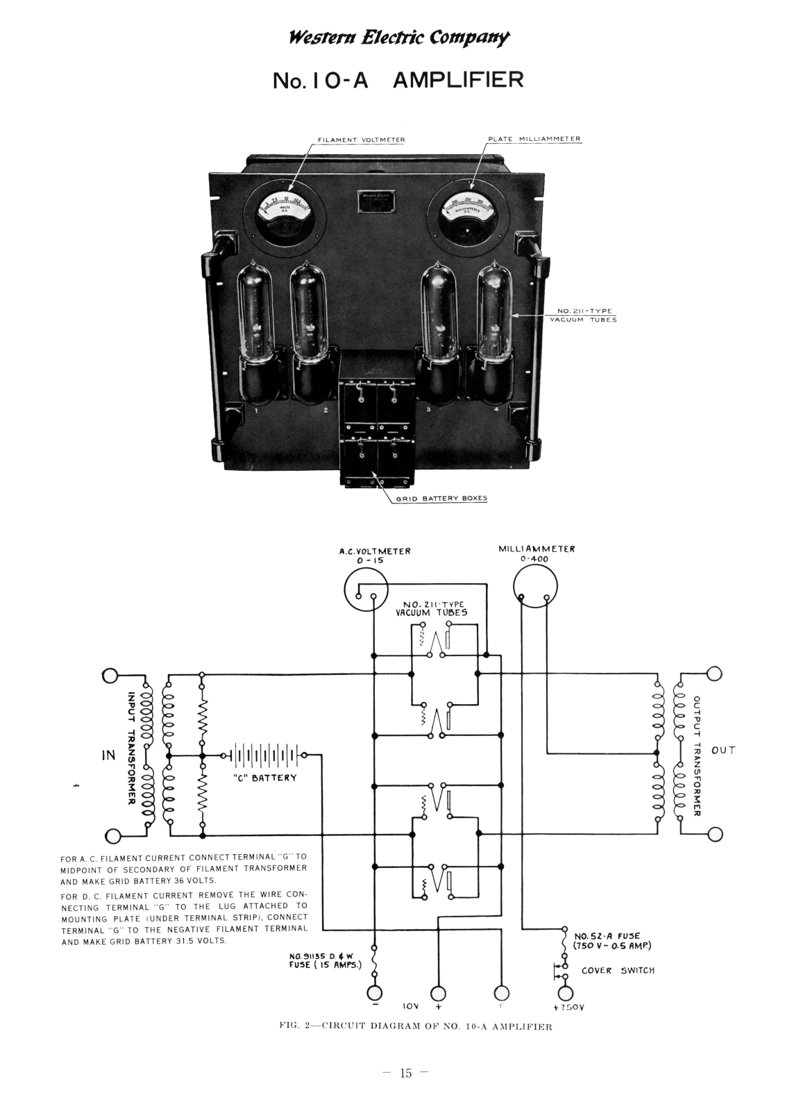 Western Electric 10-A Schematic