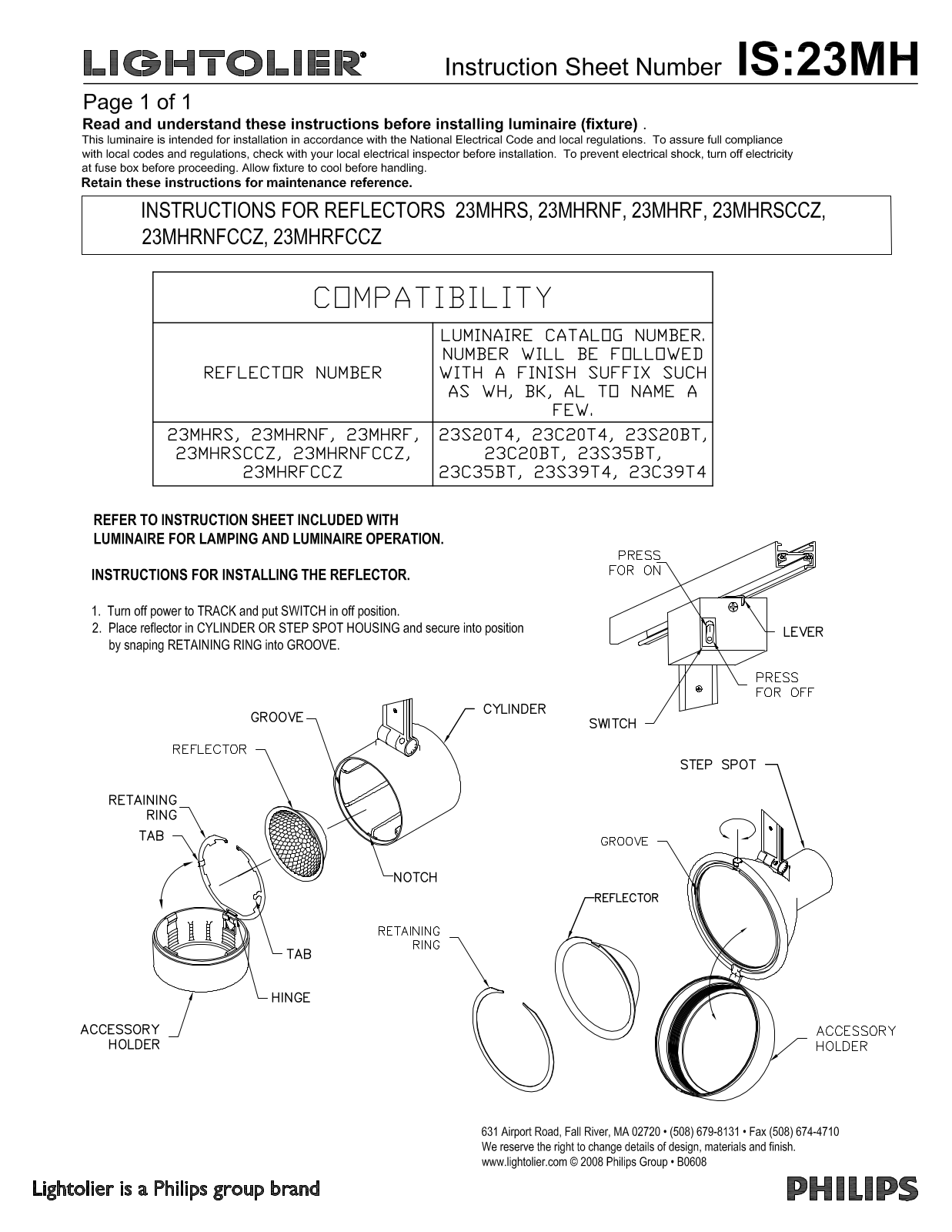 Lightolier IS-23MH User Manual