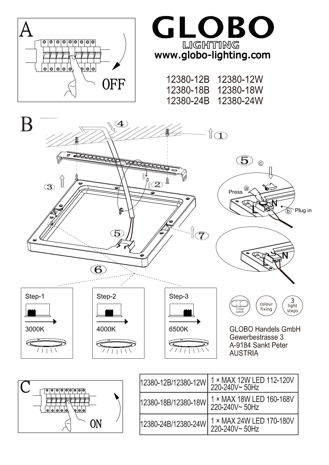 GLOBO 12380-24W User guide - ManualMachine.com